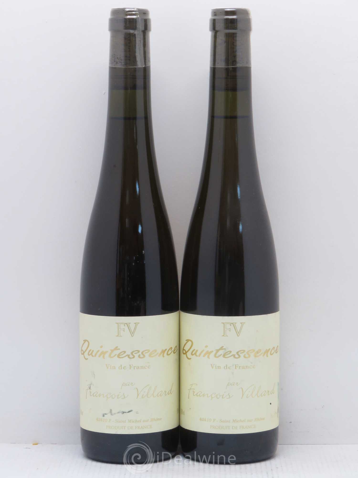 Vin de France cuvée Quintessence Vendange 2010 Domaine François Villard - Posten von 2 Flaschen - 0