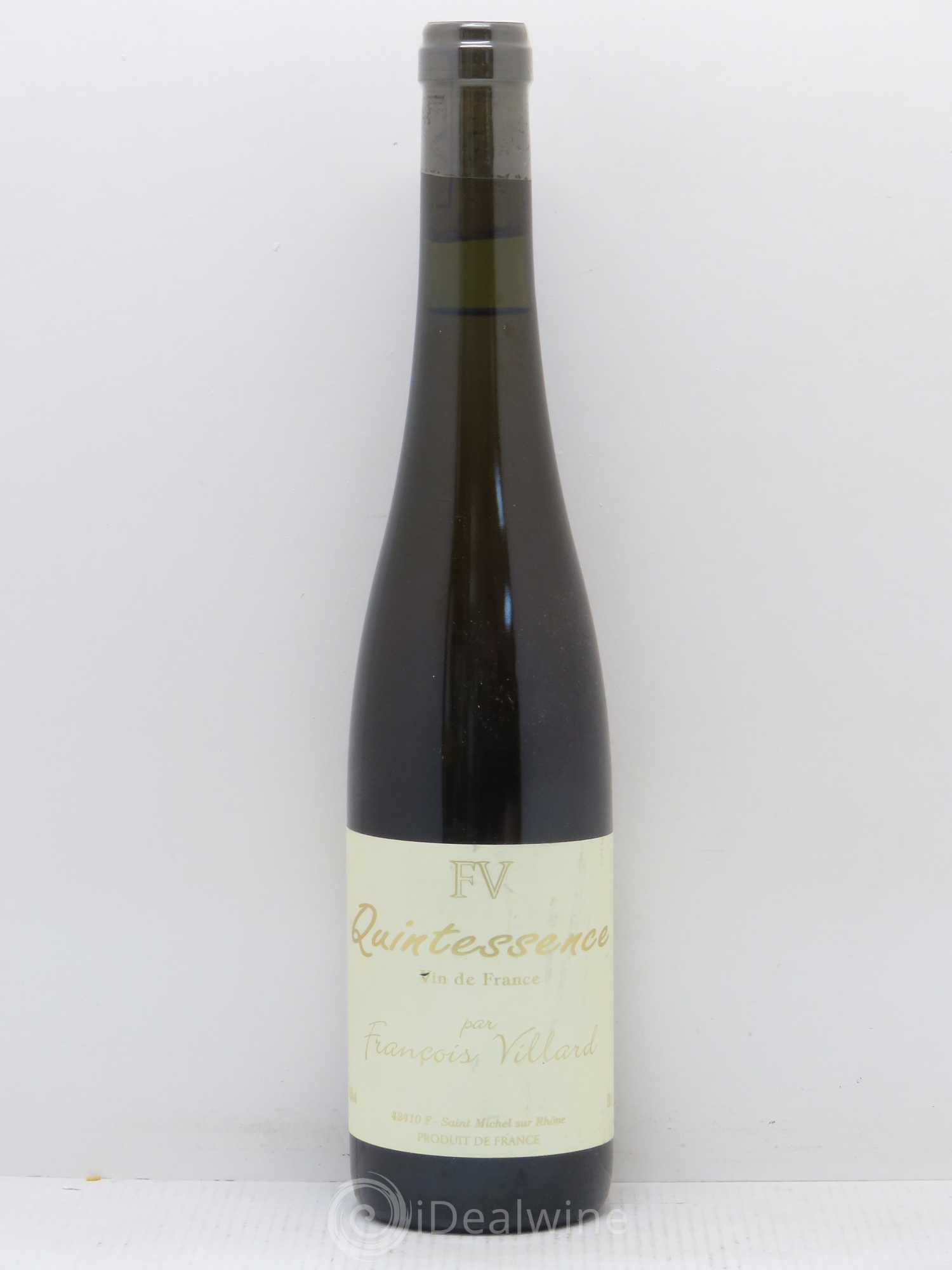 Vin de France cuvée Quintessence Vendange 2010 Domaine François Villard - Posten von 1 Flasche - 0