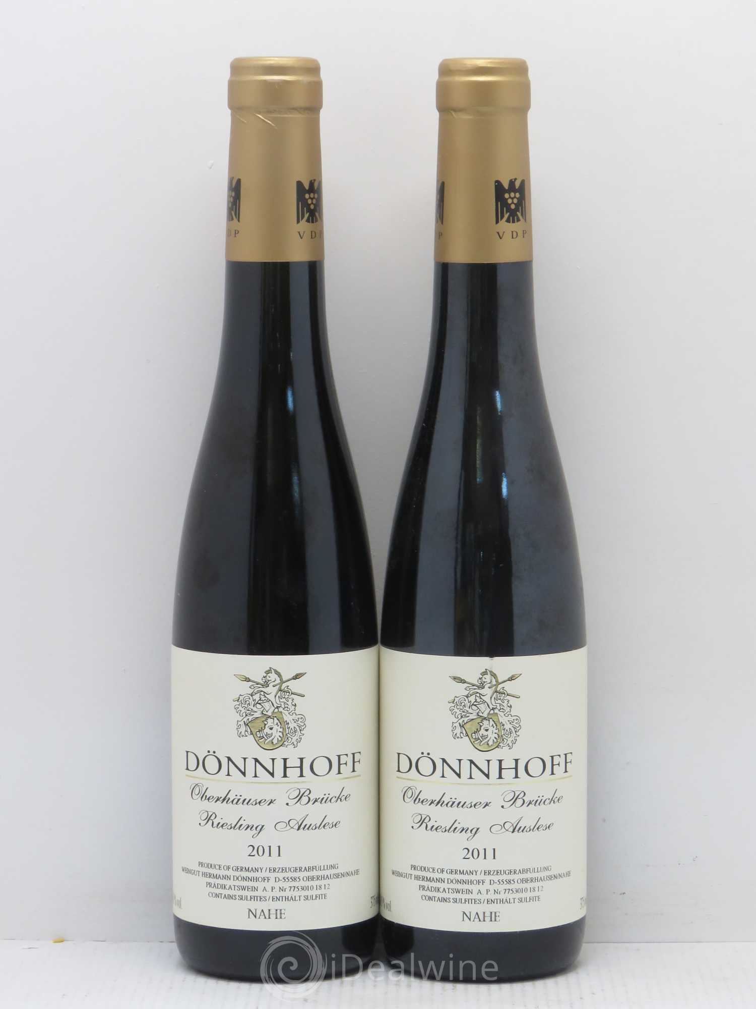 Riesling Weingut Dönnhoff Oberhauser Brucke Auslese Goldkapsel 2011 - Posten von 2 Demi-Flaschen - 0