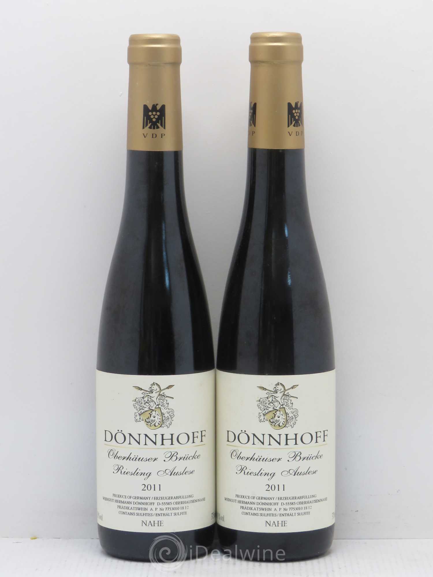Riesling Weingut Dönnhoff Oberhauser Brucke Auslese Goldkapsel 2011 - Posten von 2 Demi-Flaschen - 0