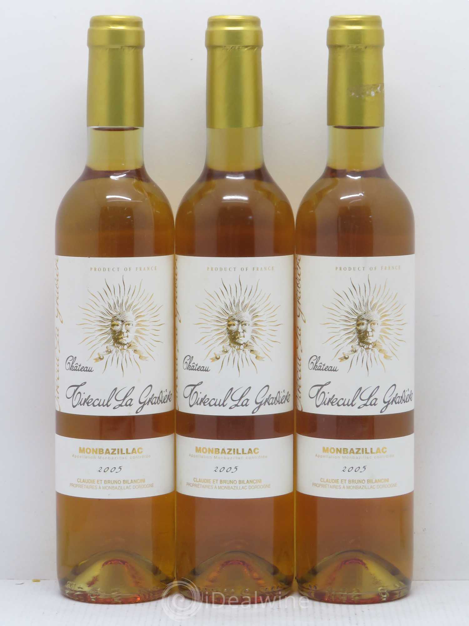 Monbazillac Château Tirecul La Gravière Bruno et Claudie Bilancini 2005 - Lotto di 3 bottiglie - 0