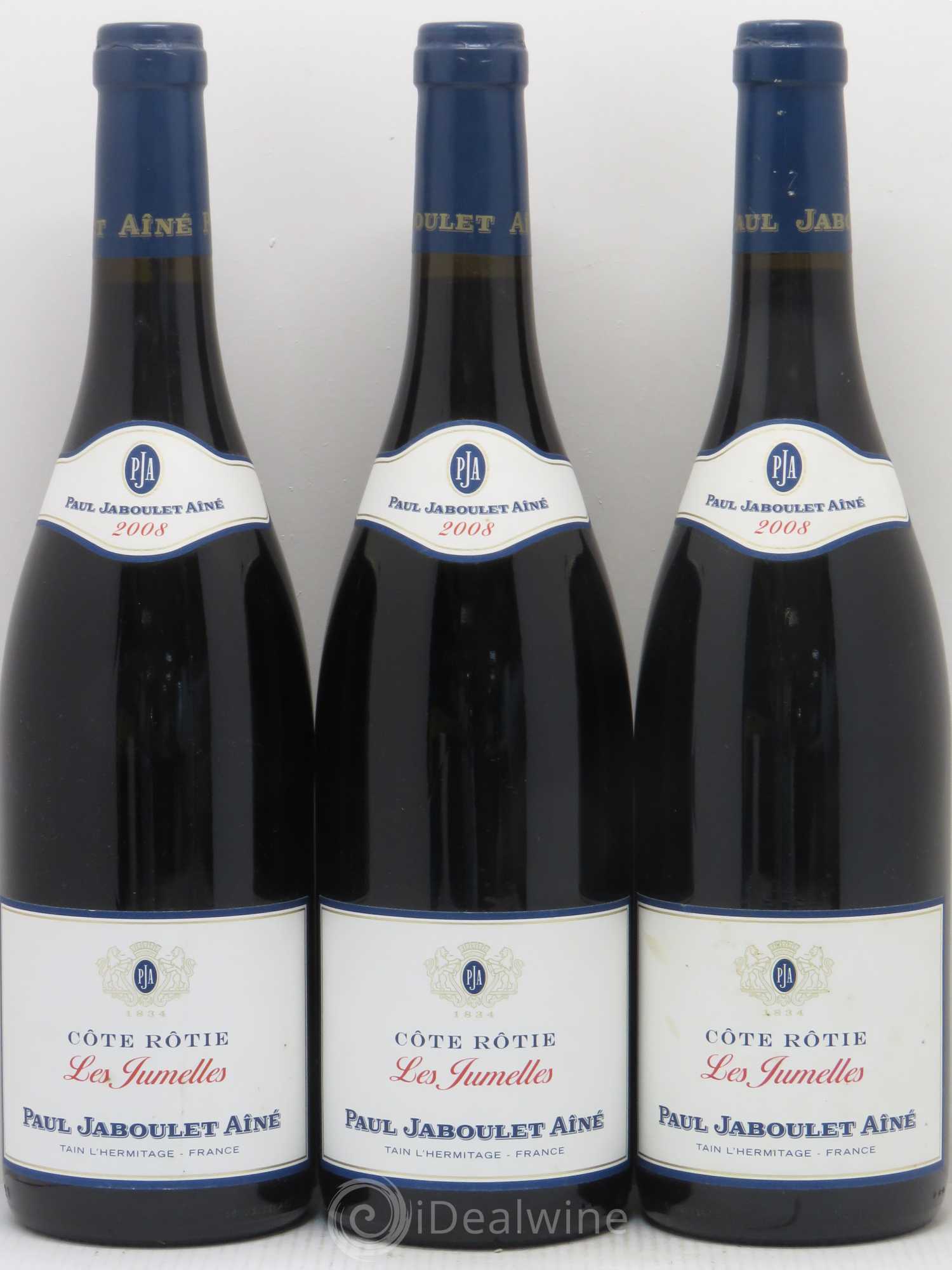 Côte-Rôtie Les Jumelles Paul Jaboulet Ainé 2008 - Lot de 3 bouteilles - 0