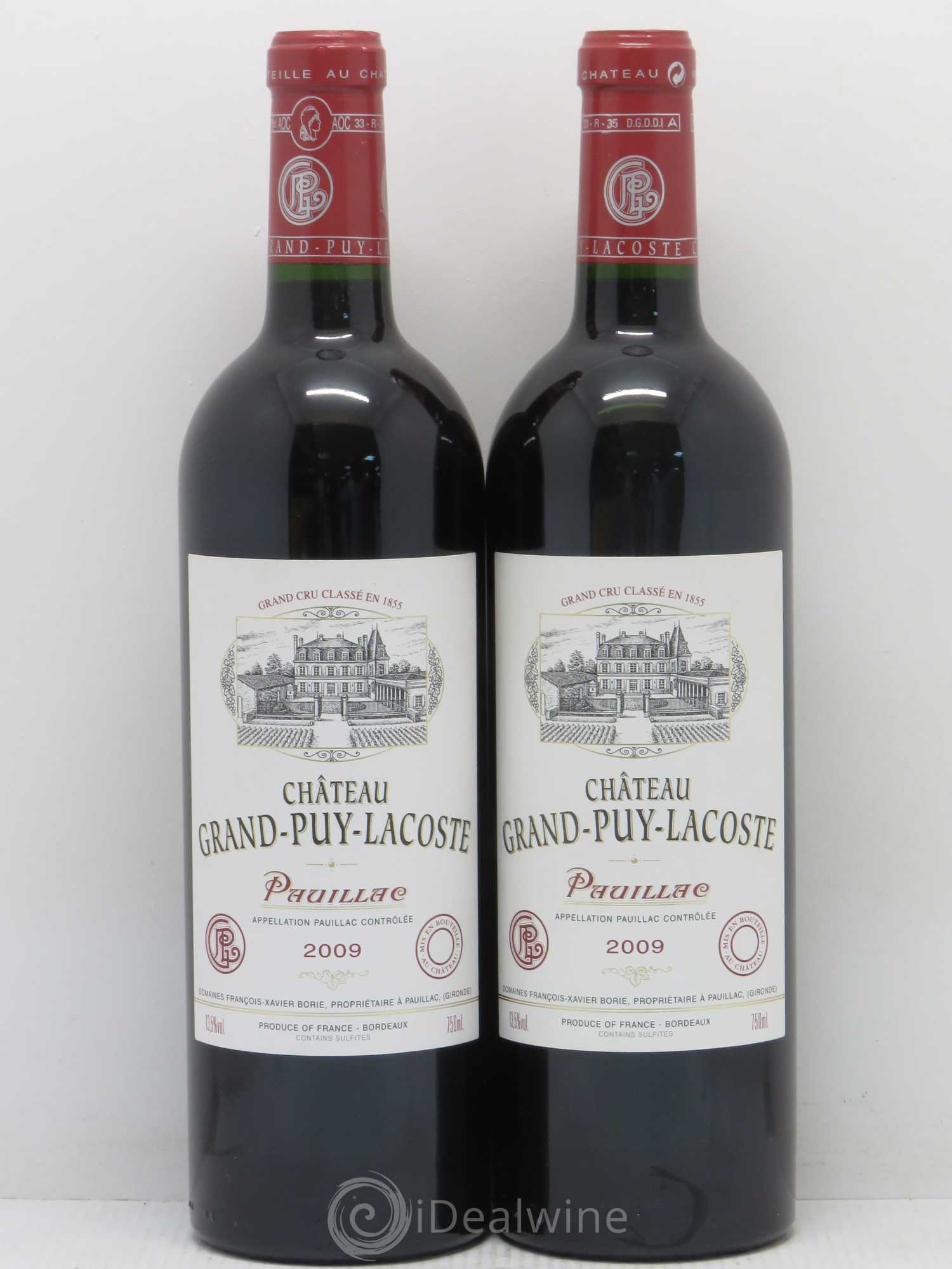 Château Grand Puy Lacoste 5ème Grand Cru Classé 2009 - Lot de 2 bouteilles - 0