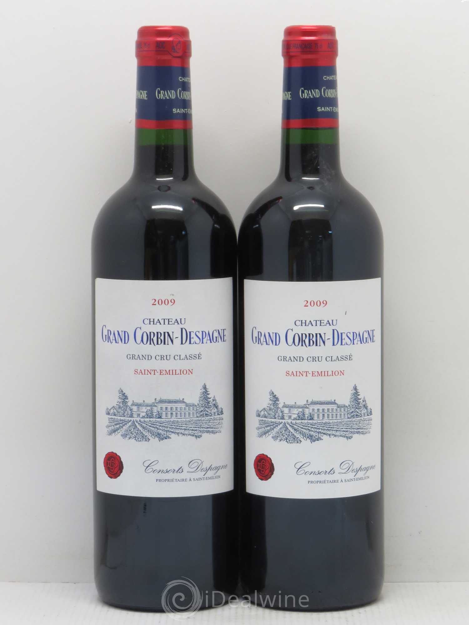 Château Grand Corbin Despagne Grand Cru Classé 2009 - Lot de 2 bouteilles - 0