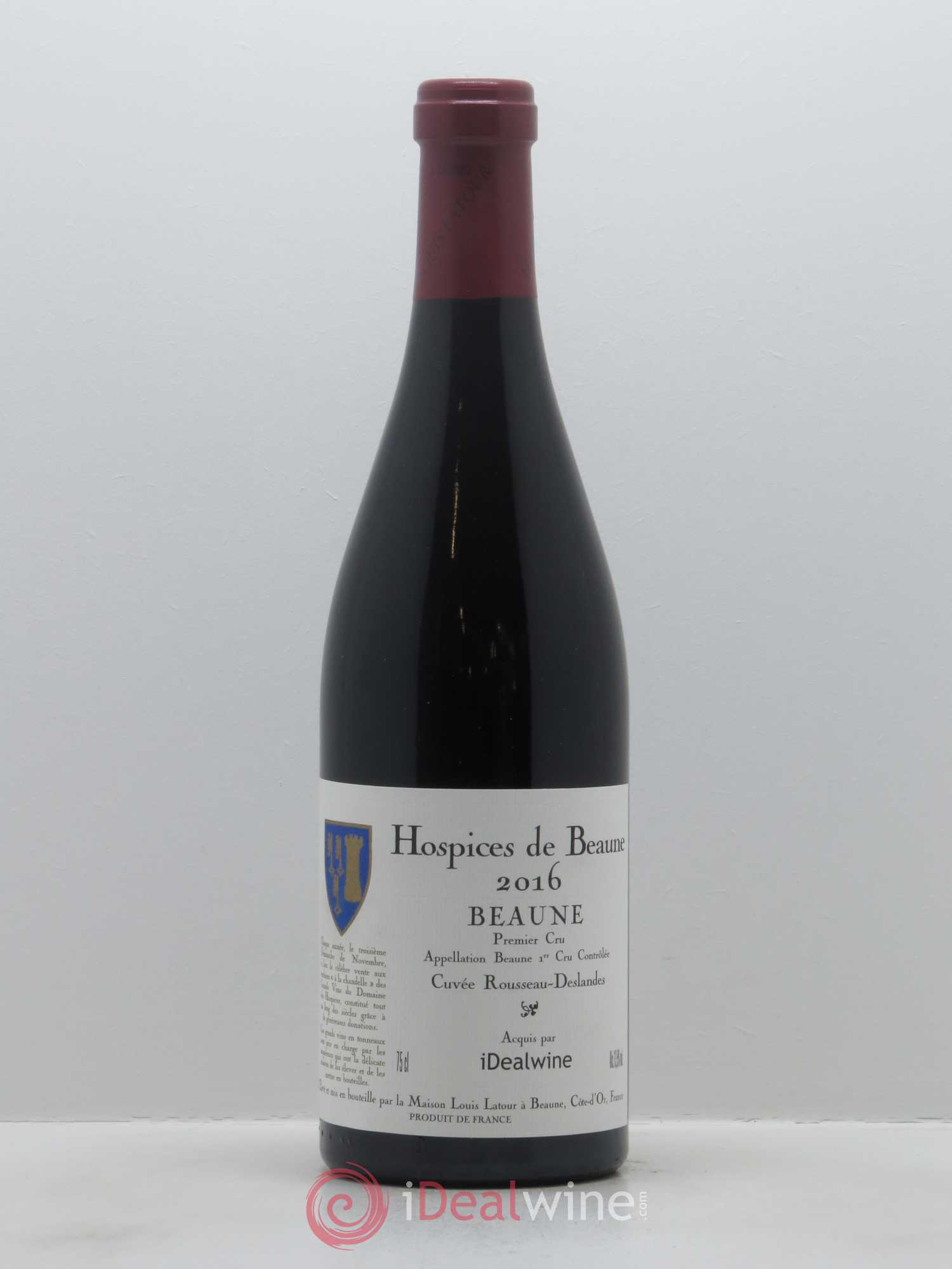 Beaune 1er Cru Cuvée Rousseau-Deslandes Hospices de Beaune 2016 - Lot de 1 bouteille - 0