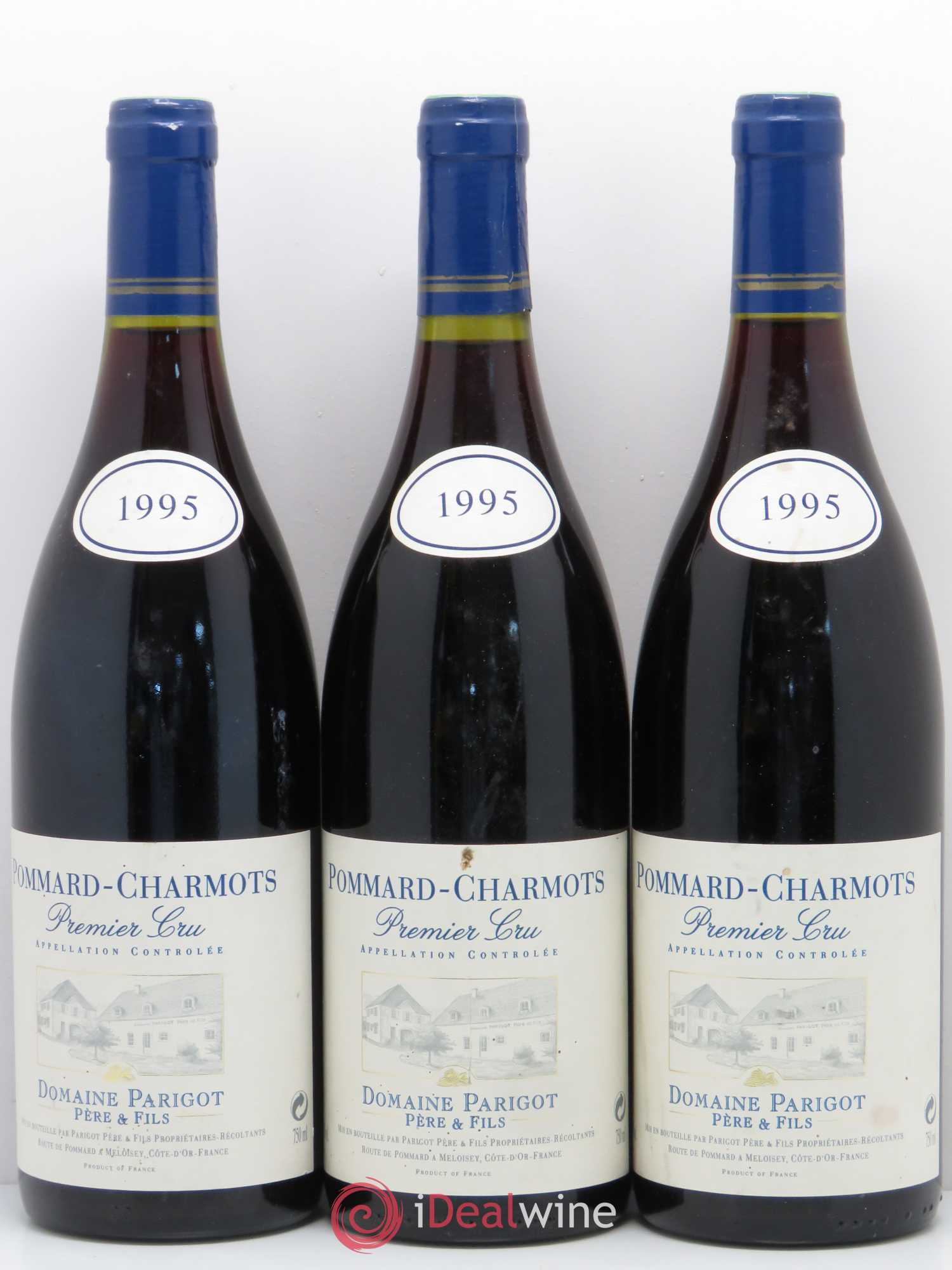 Pommard 1er Cru Charmots - Domaine Parigot 1995 - Posten von 3 Flaschen - 0