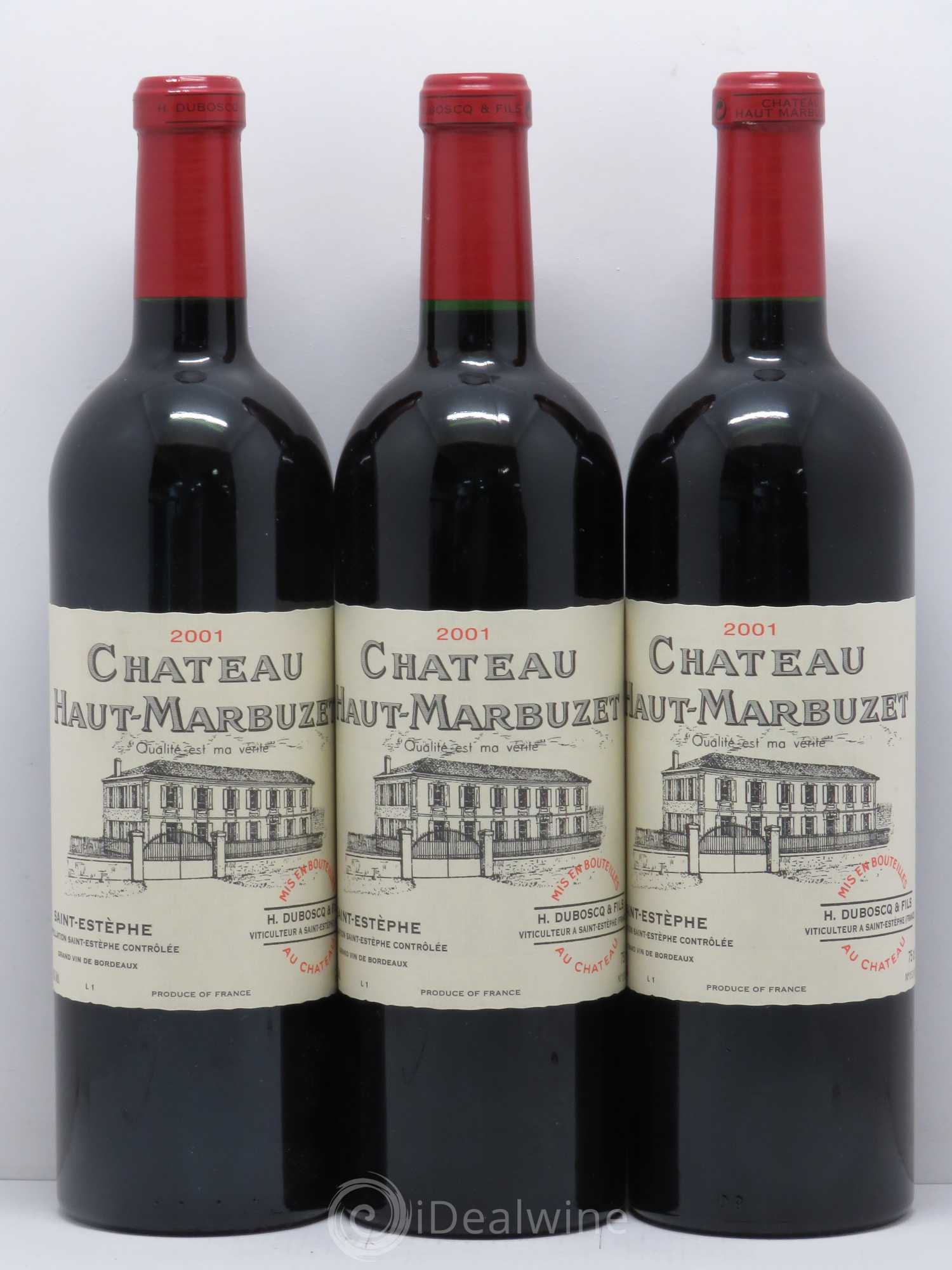 Château Haut Marbuzet 2001 - Lot de 12 bouteilles - 1