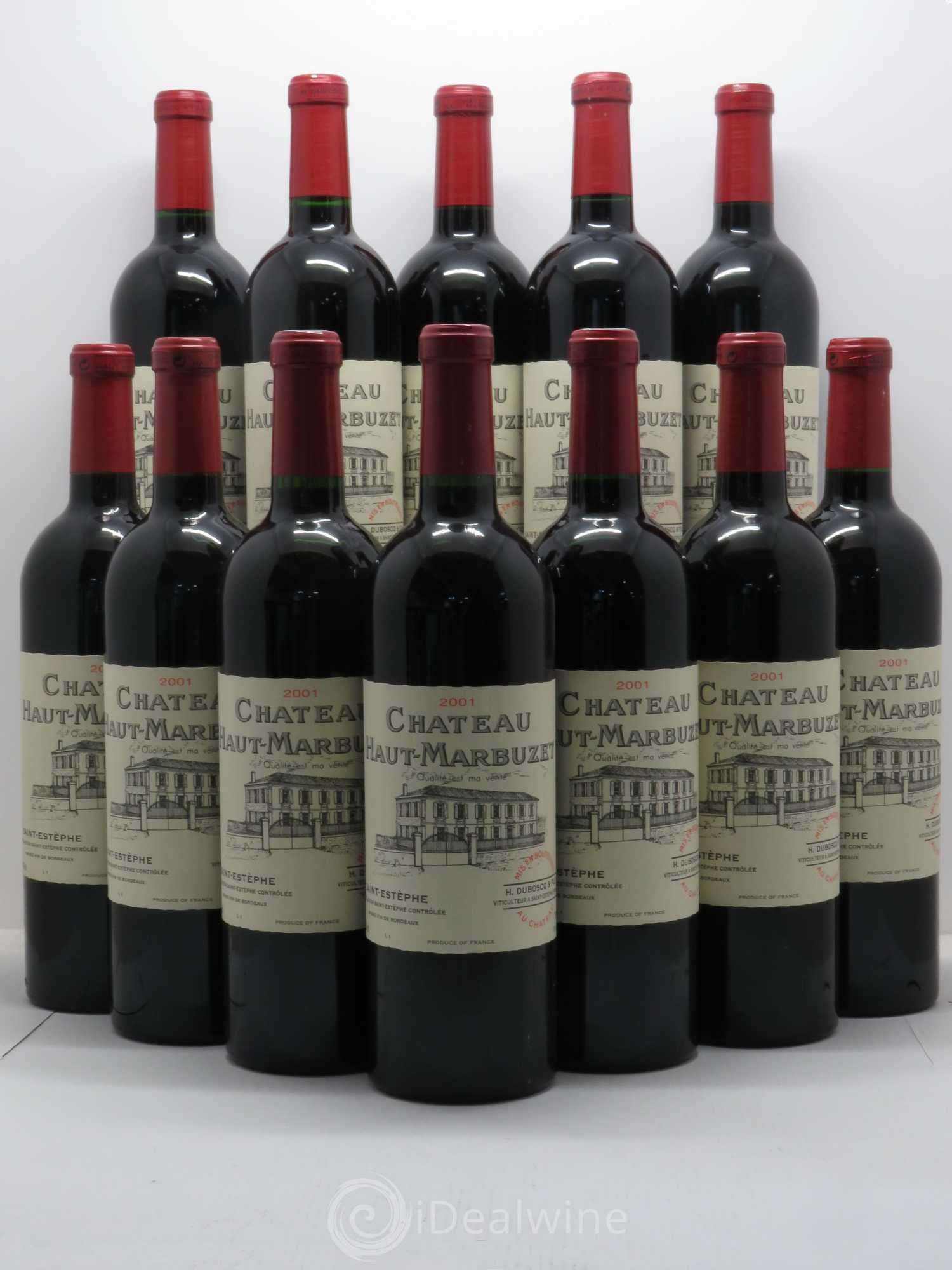 Château Haut Marbuzet 2001 - Lot de 12 bouteilles - 0