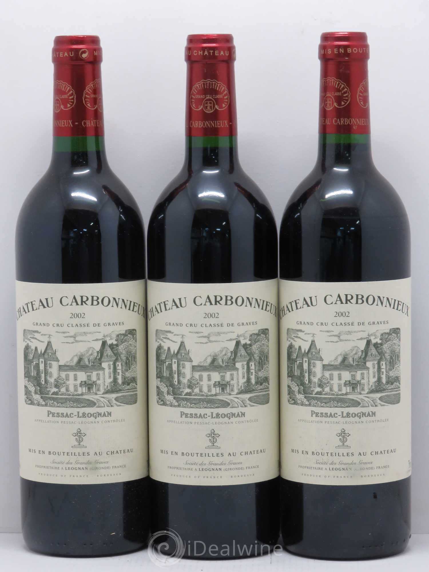 Château Carbonnieux Cru Classé de Graves 2002 - Lot de 12 bouteilles - 1
