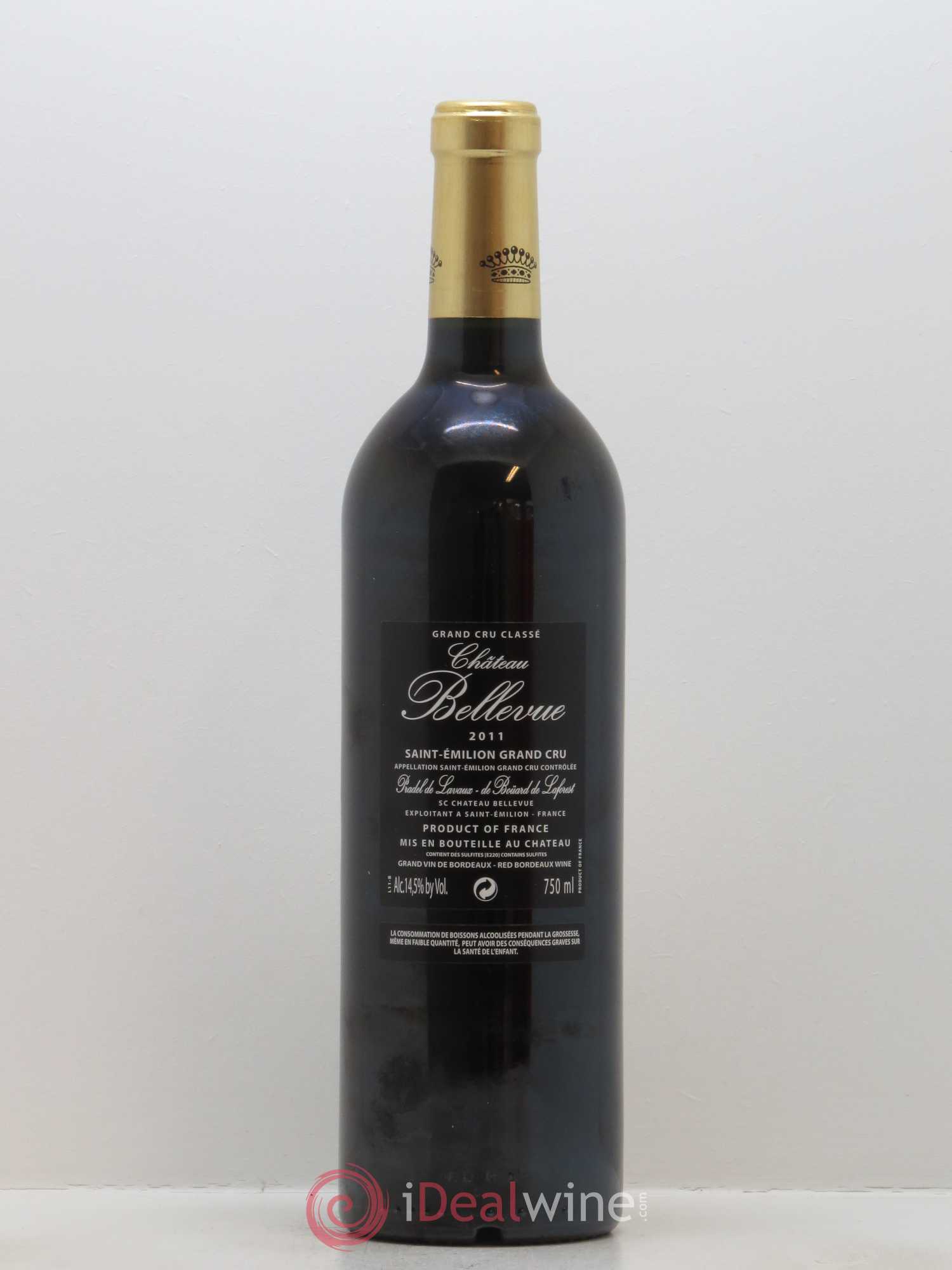 Château Bellevue Grand Cru Classé 2011 - Lot de 1 bouteille - 1