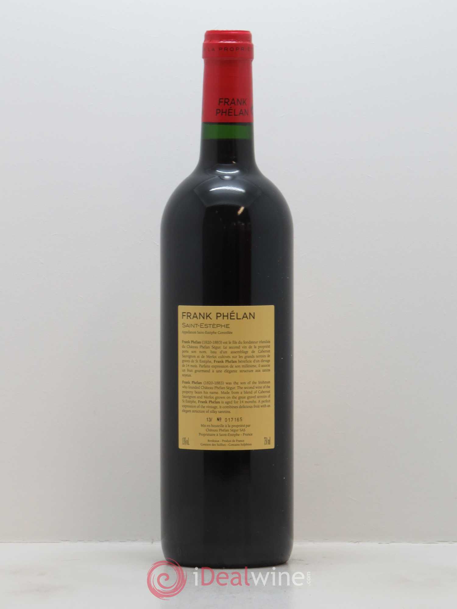 Frank Phélan Second Vin 2013 - Lot de 1 bouteille - 1