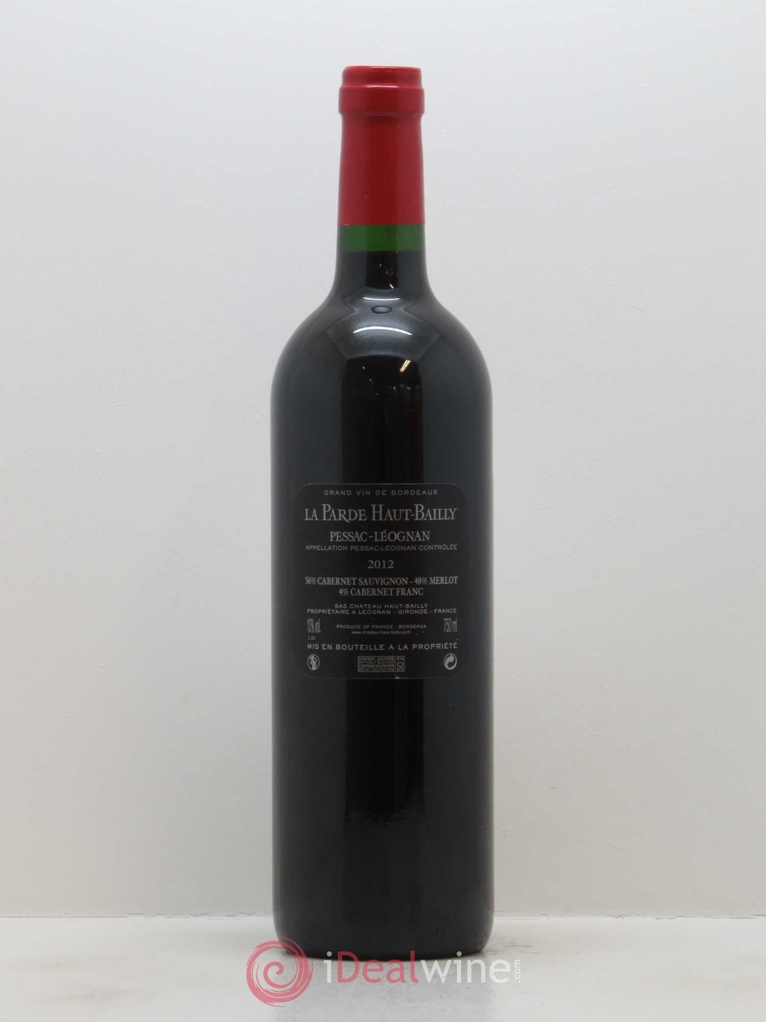 Haut Bailly II (Anciennement La Parde de Haut-Bailly) Second Vin 2012 - Lot de 1 bouteille - 1