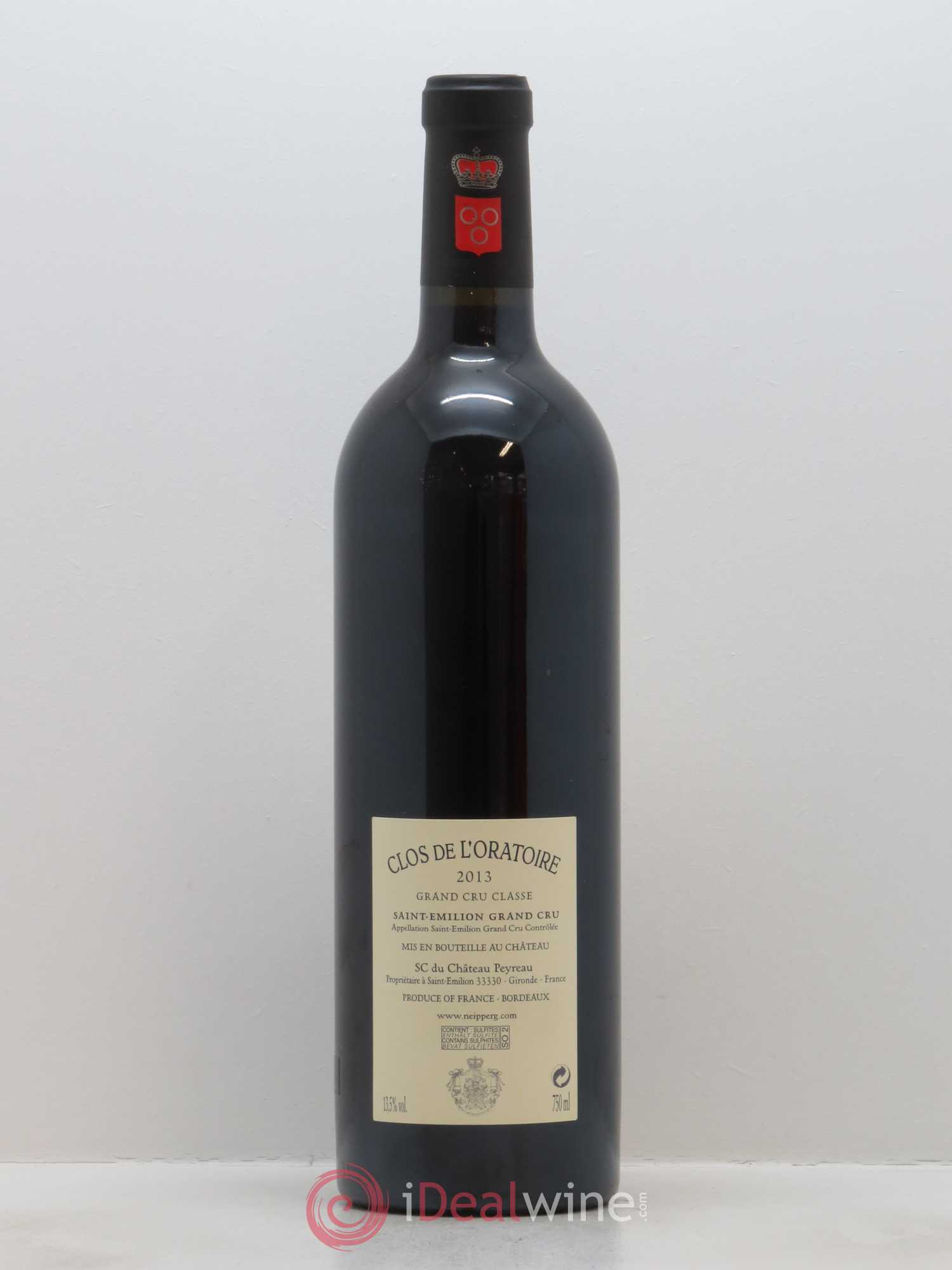 Clos de l'Oratoire Grand Cru Classé 2013 - Lot de 1 bouteille - 1
