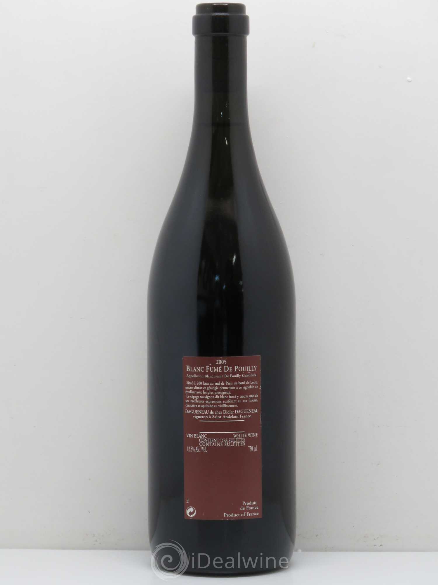 Vin de France (anciennement Pouilly-Fumé) Pur Sang Dagueneau (Domaine Didier - Louis-Benjamin) 2005 - Lot de 1 bouteille - 1