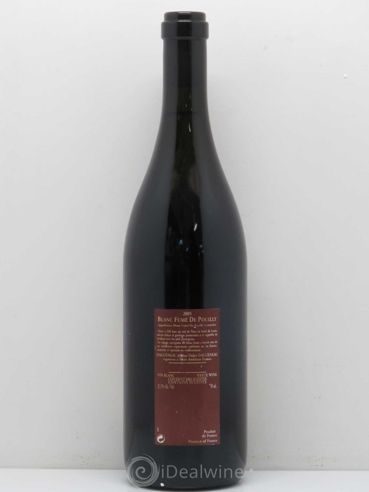 Vin de France (anciennement Pouilly-Fumé) Pur Sang Dagueneau (Domaine Didier - Louis-Benjamin) 2005 - Lot de 1 bouteille - 1
