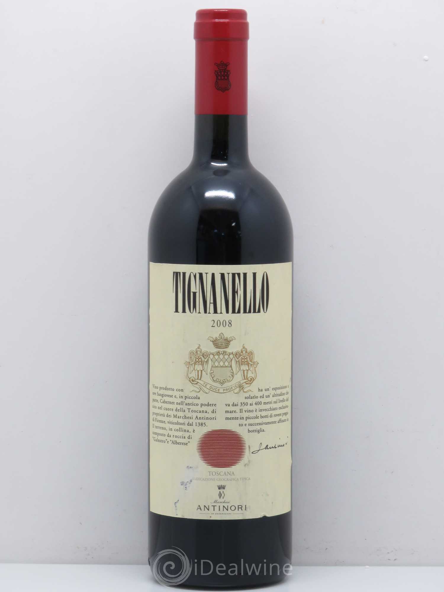 Toscana IGT Tignanello Tenuta Tignanello - Marchesi Antinori 2008 - Lot de 1 bouteille - 0