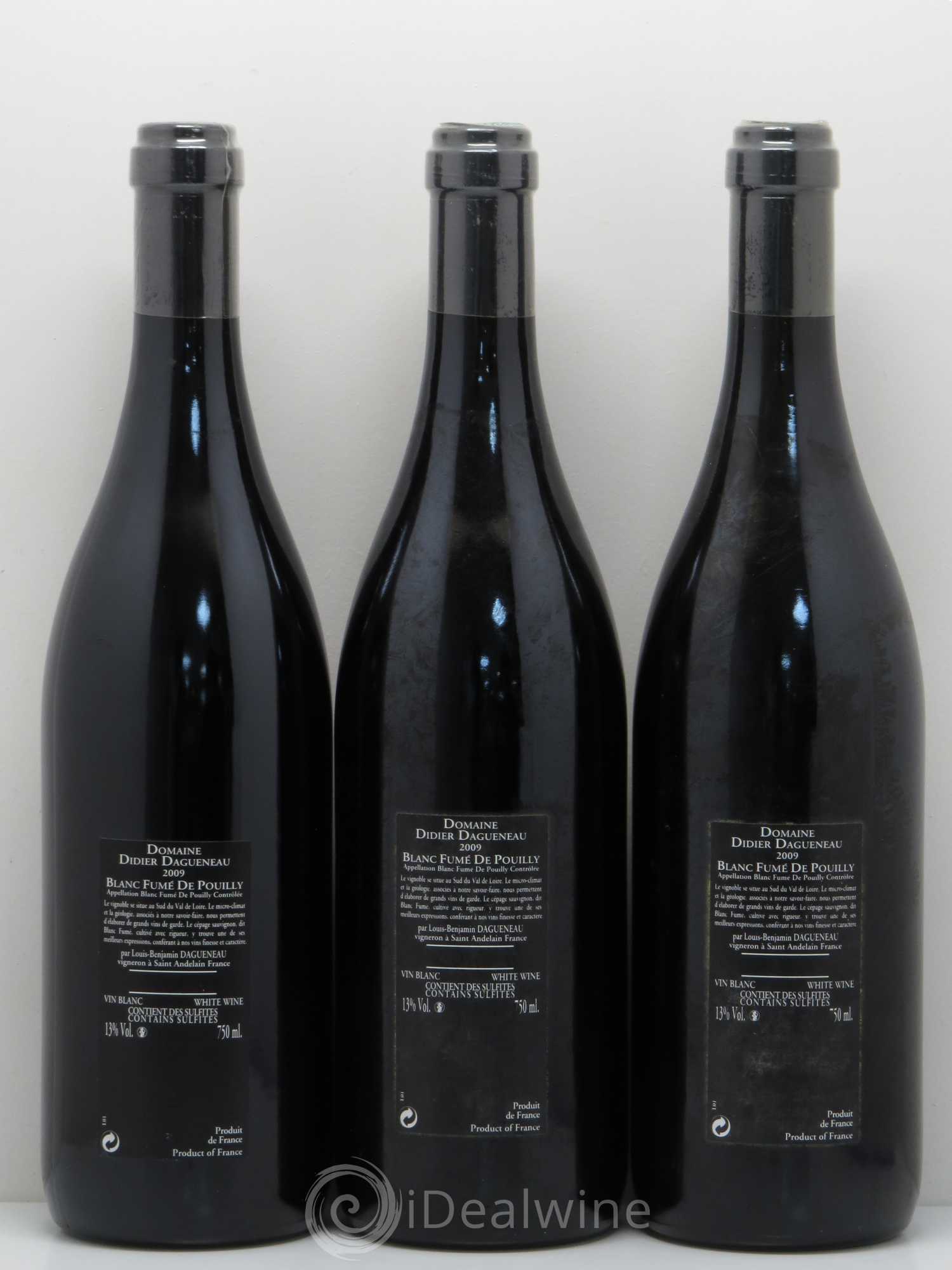 Vin de France (anciennement Pouilly-Fumé) Silex Dagueneau (Domaine Didier - Louis-Benjamin) 2009 - Lot de 3 bouteilles - 1