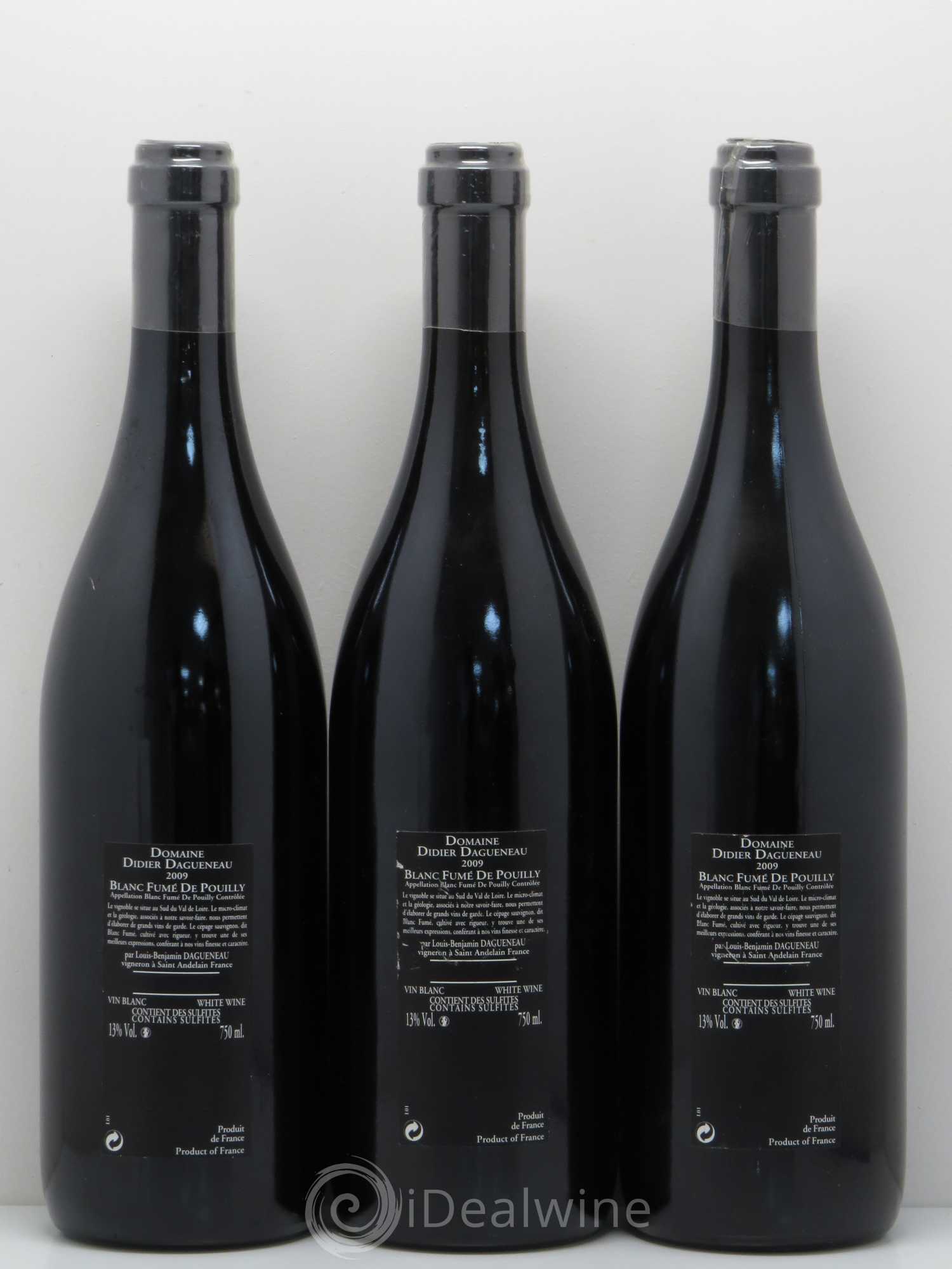 Vin de France (anciennement Pouilly-Fumé) Silex Dagueneau (Domaine Didier - Louis-Benjamin) 2009 - Lot de 3 bouteilles - 1