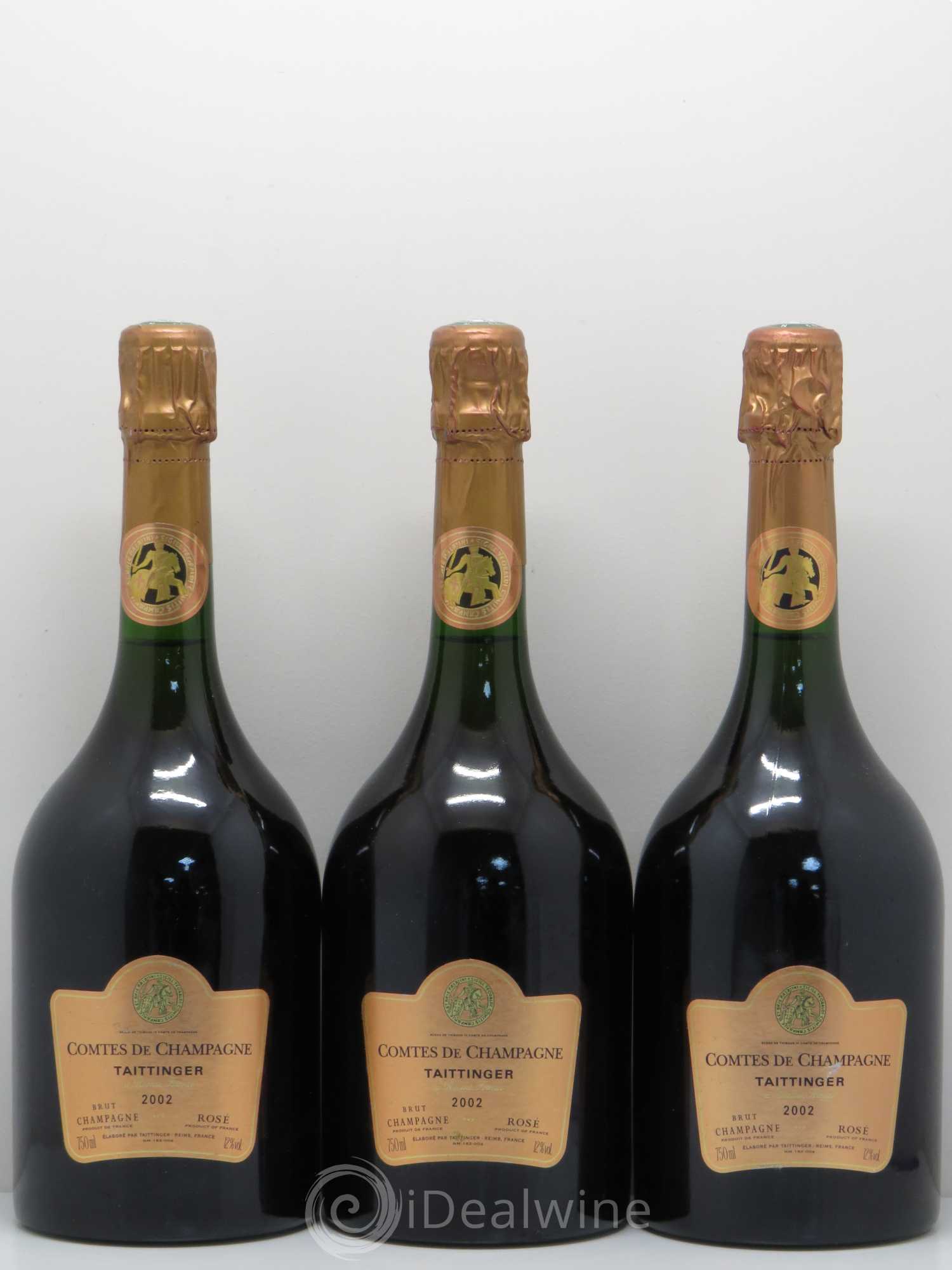 Comtes de Champagne Rosé Grand Cru Brut Taittinger 2002 - Lot de 3 bouteilles - 0