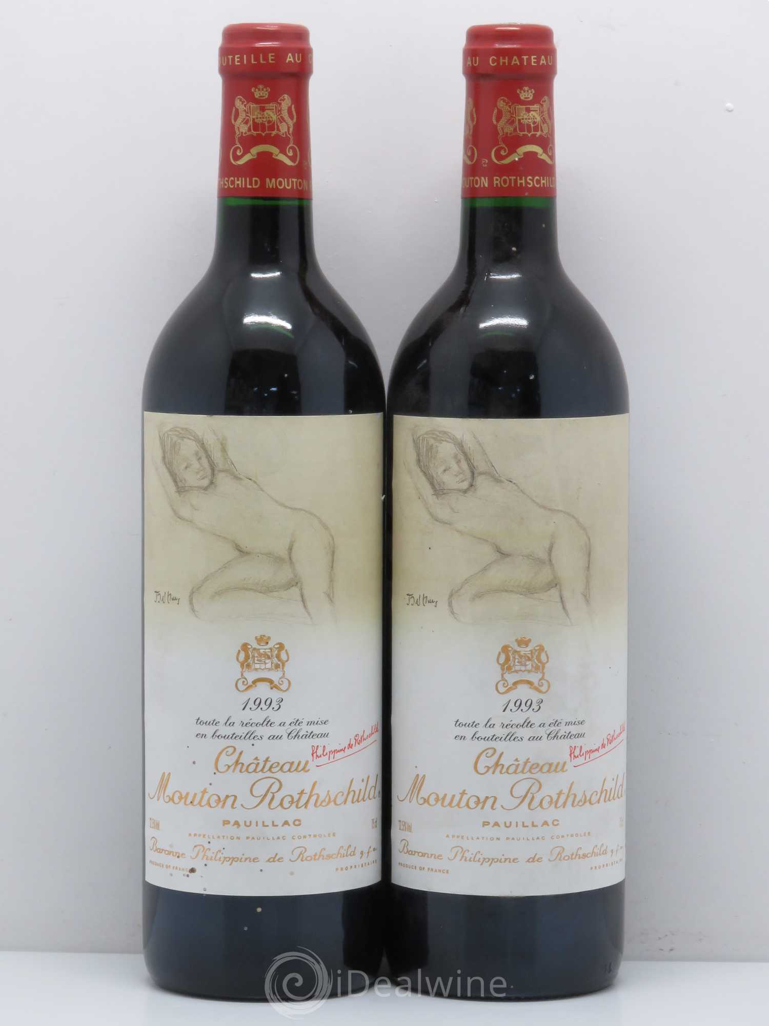 Château Mouton Rothschild 1er Grand Cru Classé 1993 - Lot de 4 bouteilles - 2