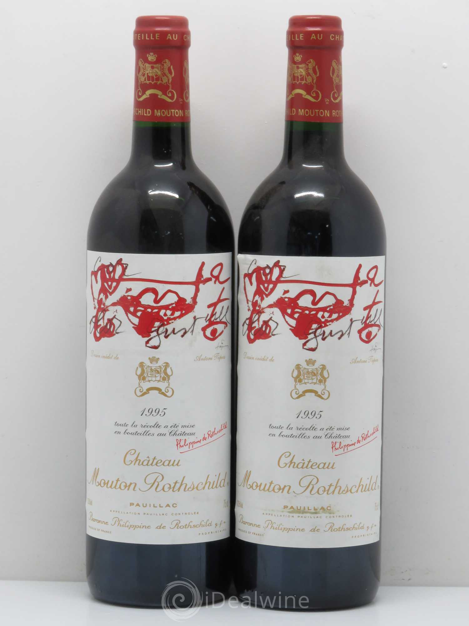 Château Mouton Rothschild 1er Grand Cru Classé 1995 - Lot de 2 bouteilles - 0