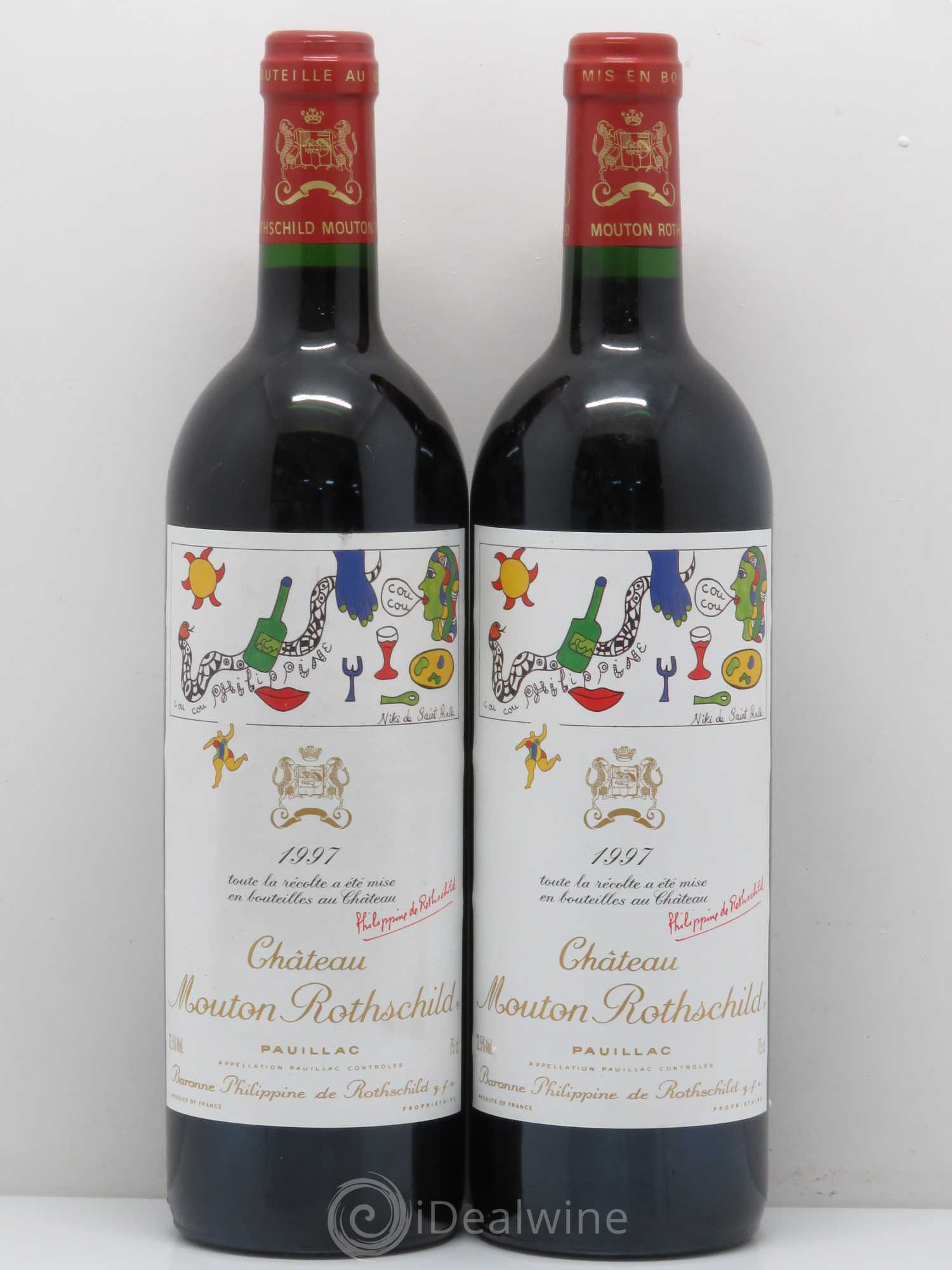 Château Mouton Rothschild 1er Grand Cru Classé 1997 - Lot de 2 bouteilles - 0