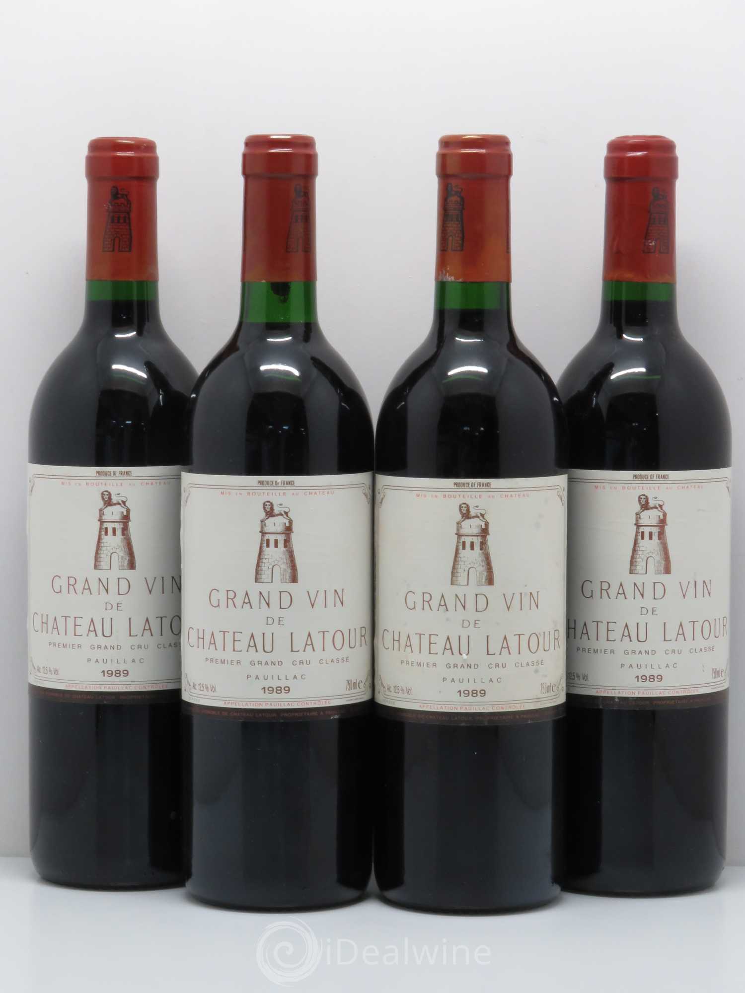 Château Latour 1er Grand Cru Classé 1989 - Lot de 4 bouteilles - 0