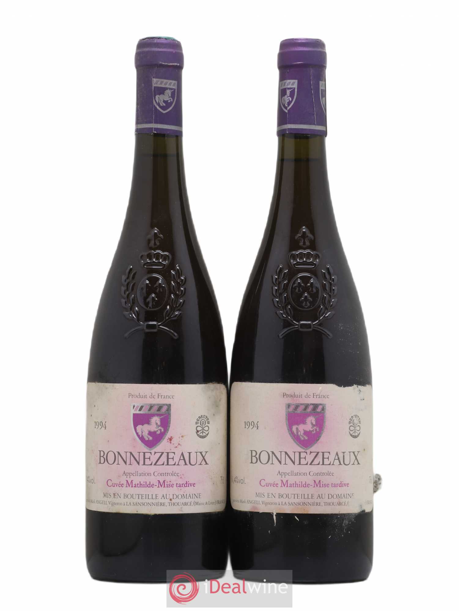 Bonnezeaux Cuvée Mathilde Mise Tardive Mark Angeli - Ferme de la Sansonnière 1994 - Lotto di 2 bottiglie - 0