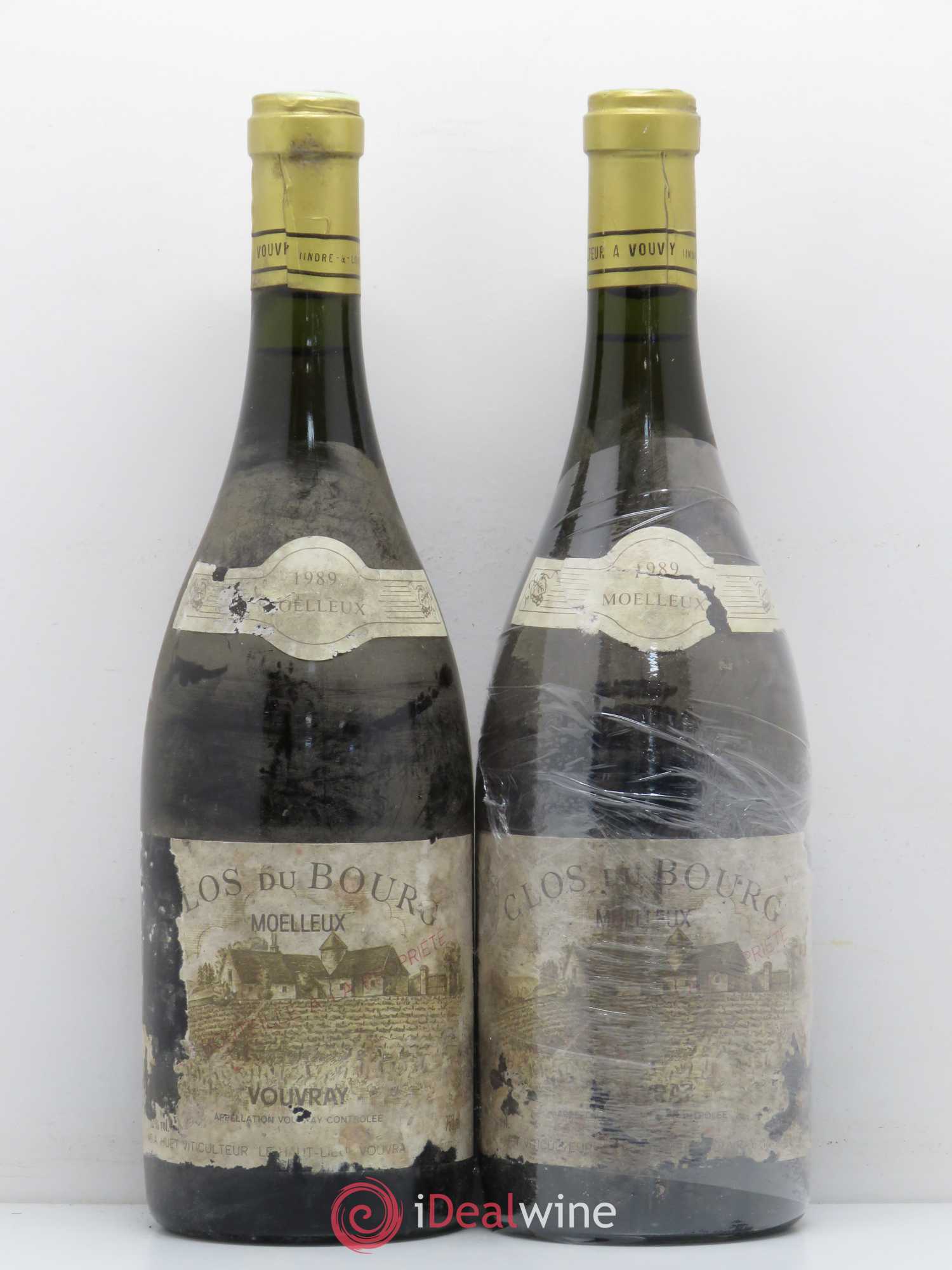Vouvray Clos du Bourg Moelleux Domaine Huet 1989 - Lot de 2 bouteilles - 0