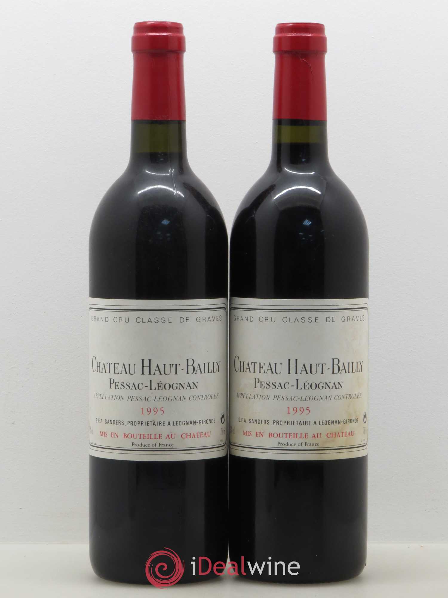 Château Haut-Bailly Cru Classé de Graves 1995 - Lot de 2 bouteilles - 0