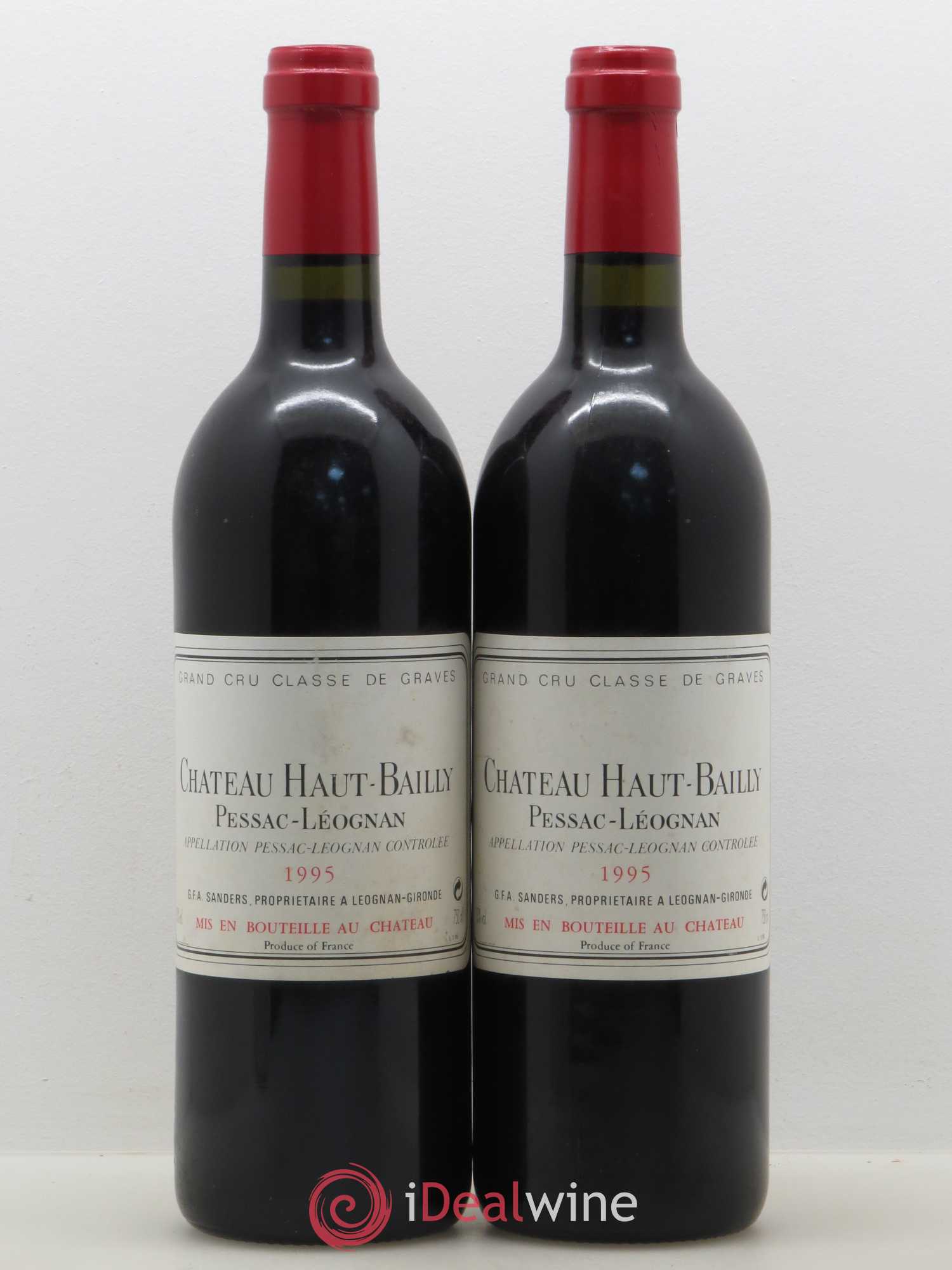 Château Haut-Bailly Cru Classé de Graves 1995 - Lot de 2 bouteilles - 0
