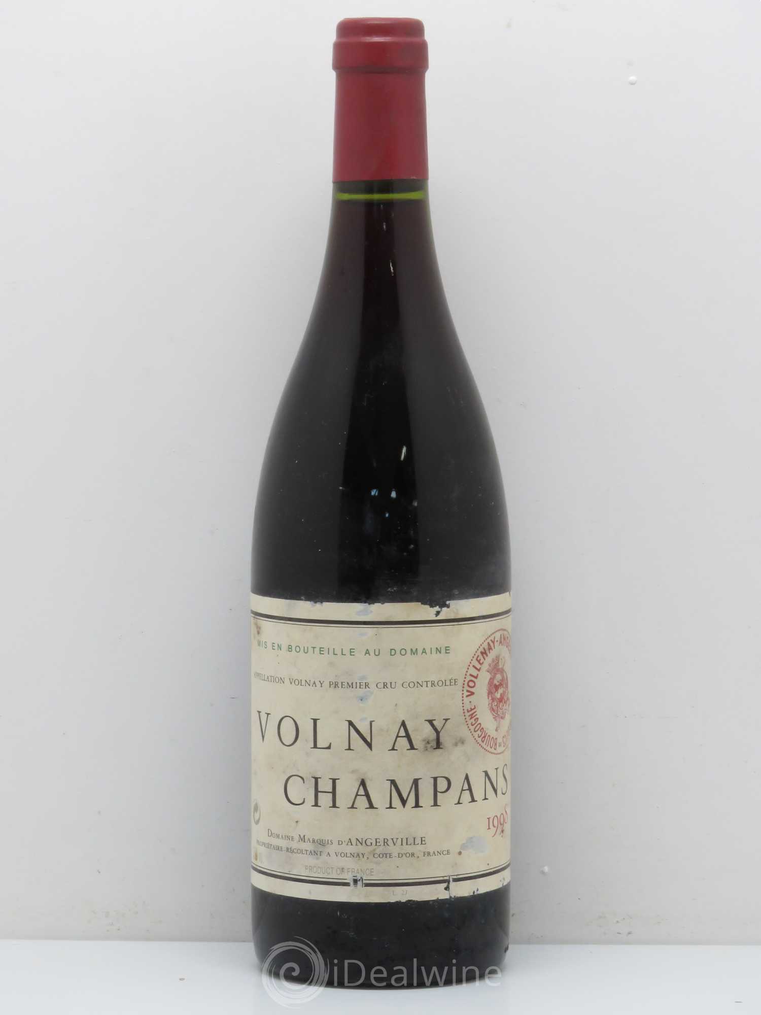Volnay 1er Cru Champans Marquis d'Angerville (Domaine) 1998 - Lot de 1 bouteille - 0