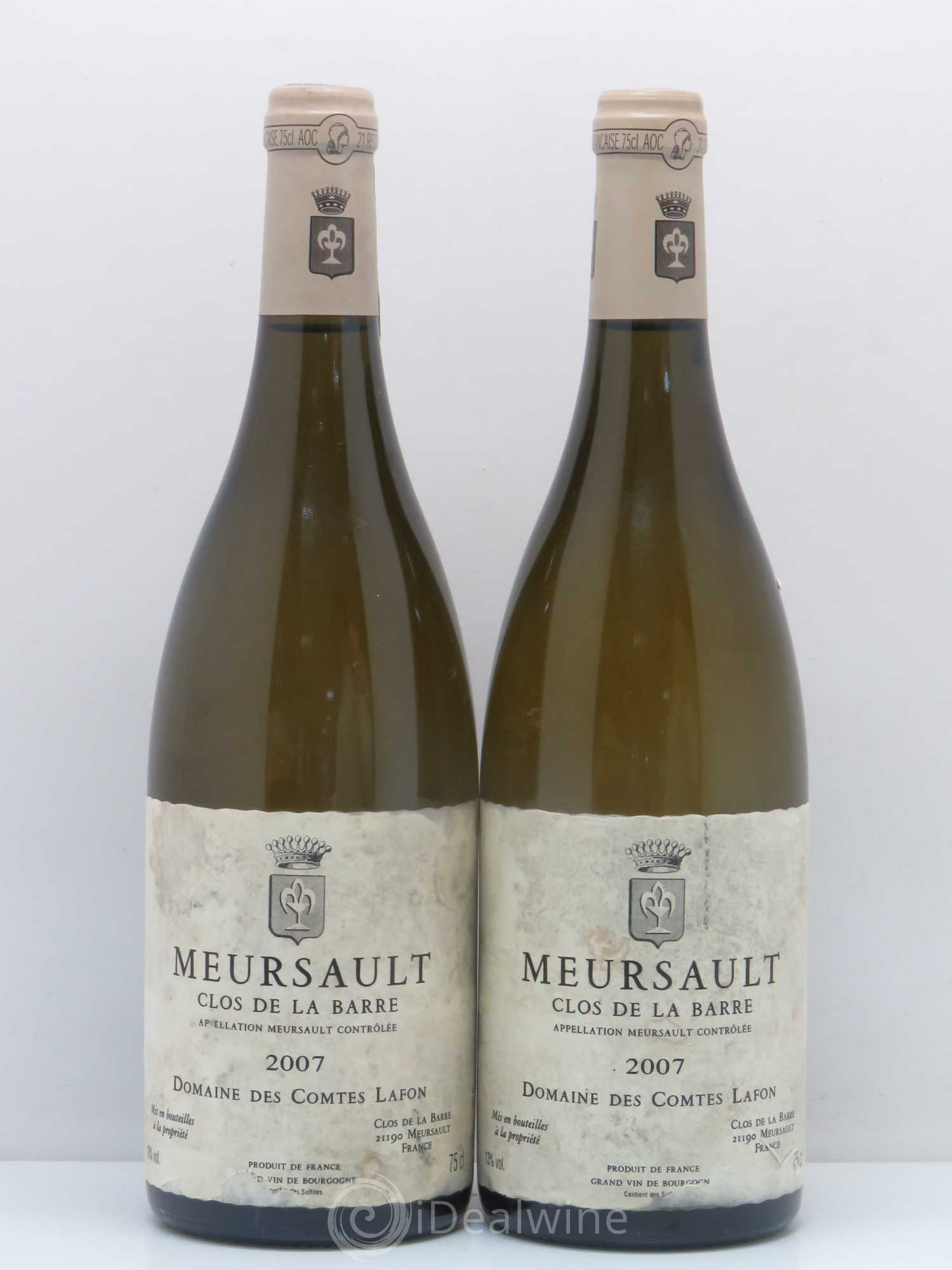 Meursault Clos de la Barre Comtes Lafon (Domaine des) 2007 - Lot de 2 bouteilles - 0