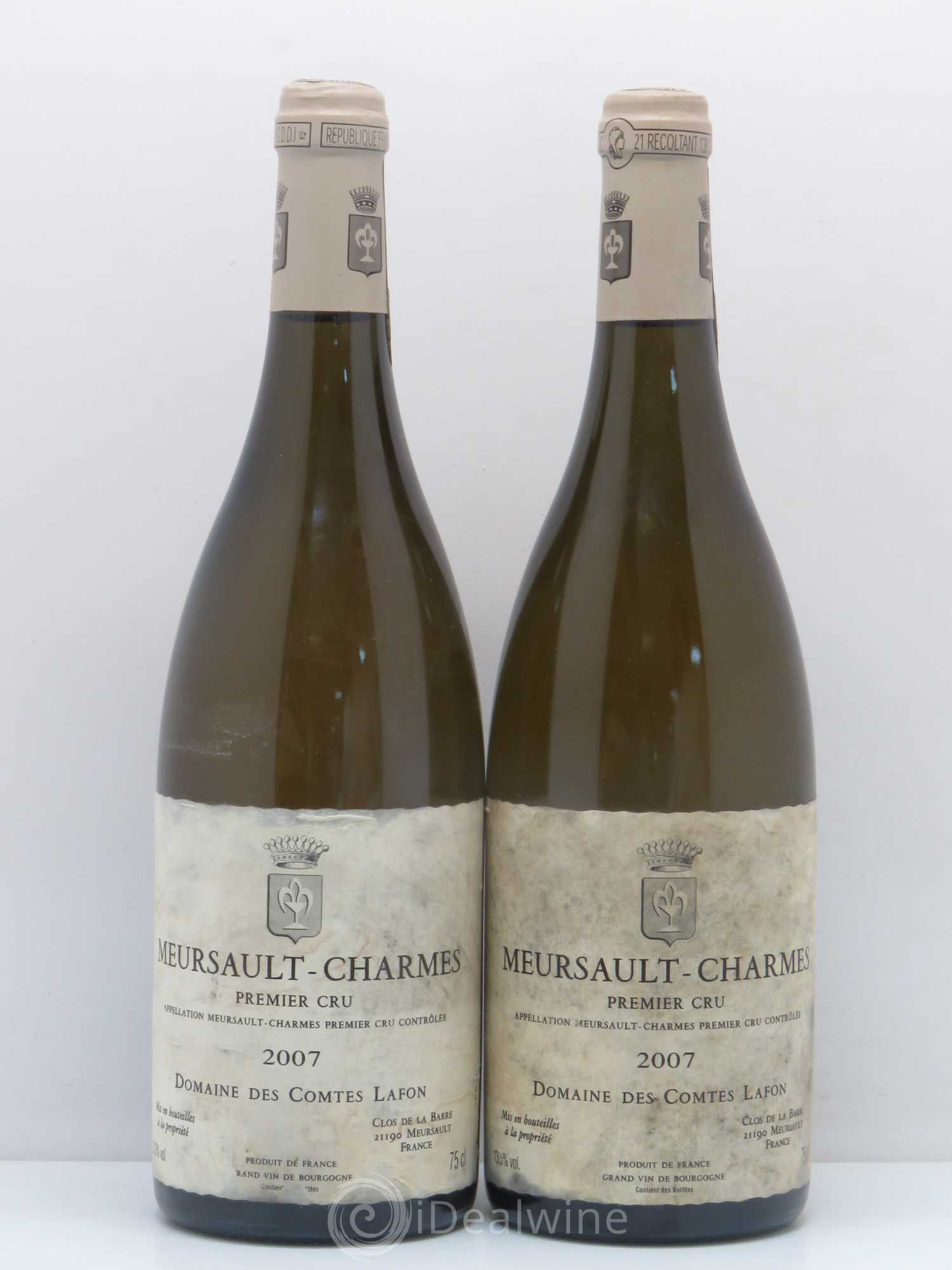 Meursault 1er Cru Charmes Comtes Lafon (Domaine des) 2007 - Lot de 2 bouteilles - 0
