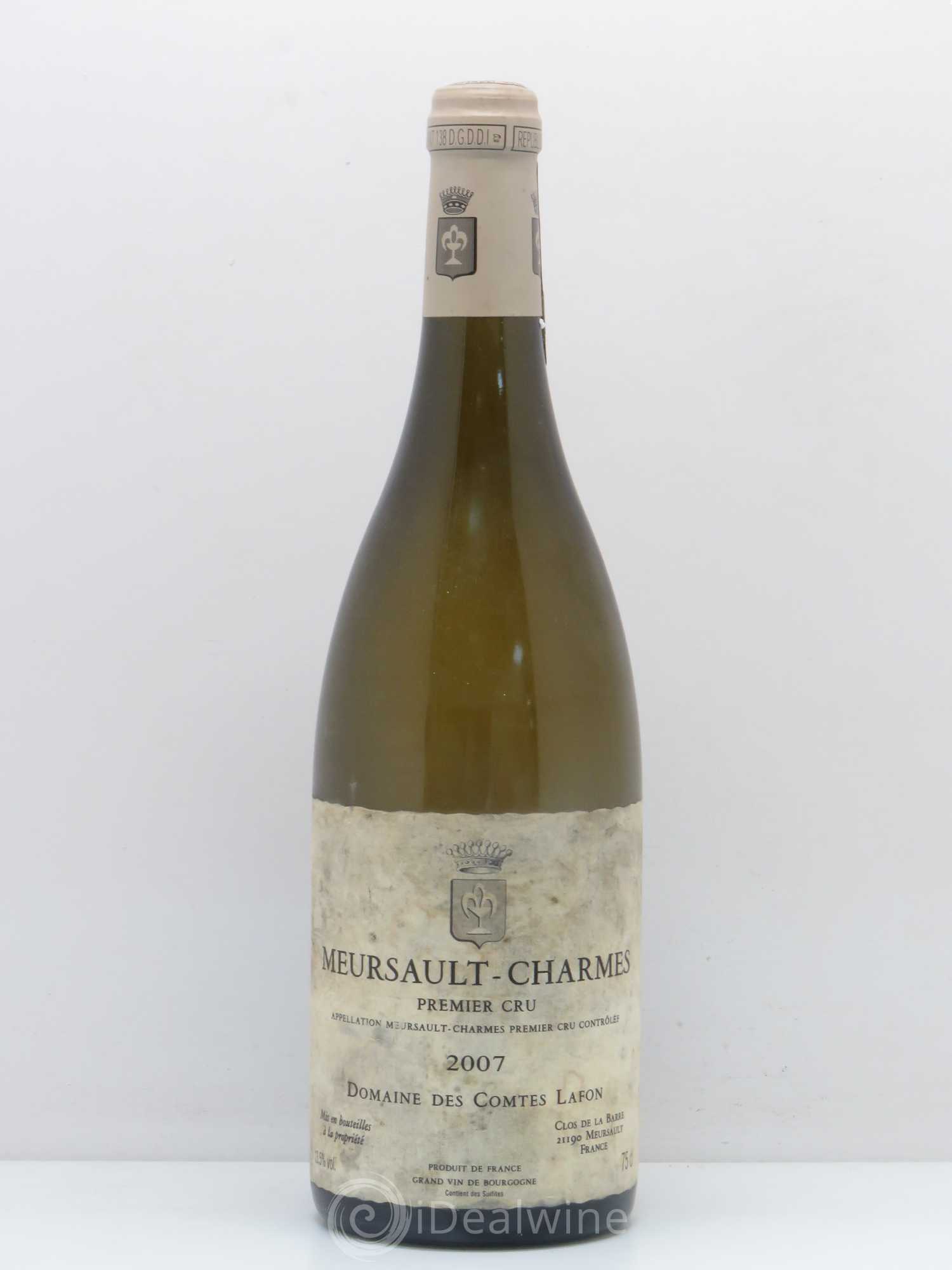 Meursault 1er Cru Charmes Comtes Lafon (Domaine des) 2007 - Lot de 1 bouteille - 0