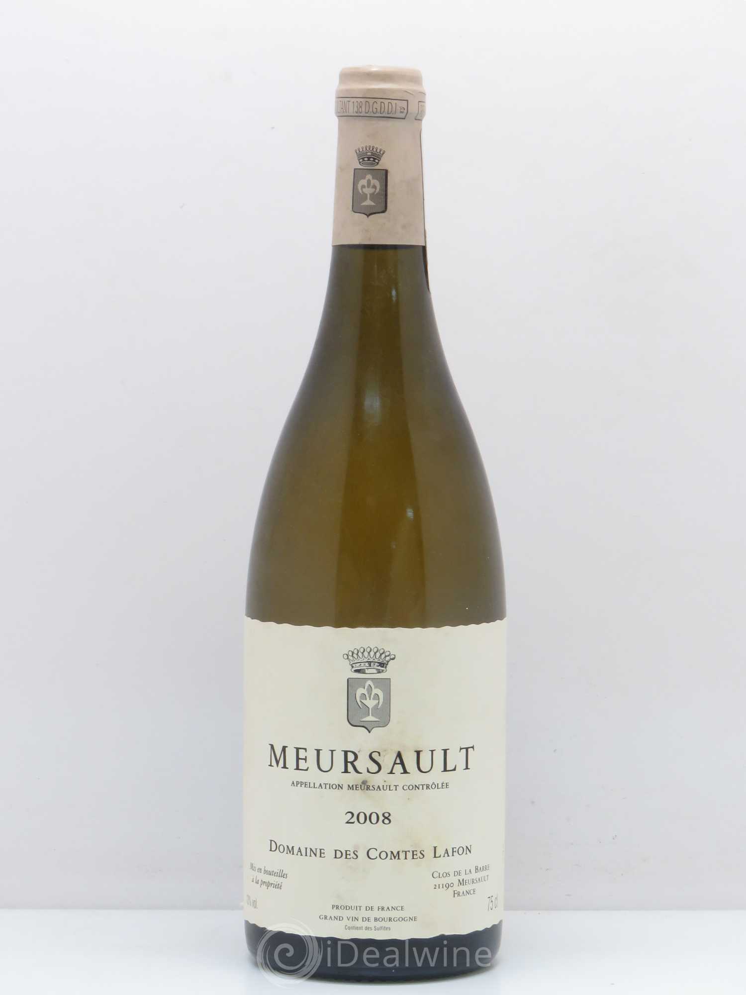 Meursault Comtes Lafon (Domaine des) 2008 - Lot de 1 bouteille - 0