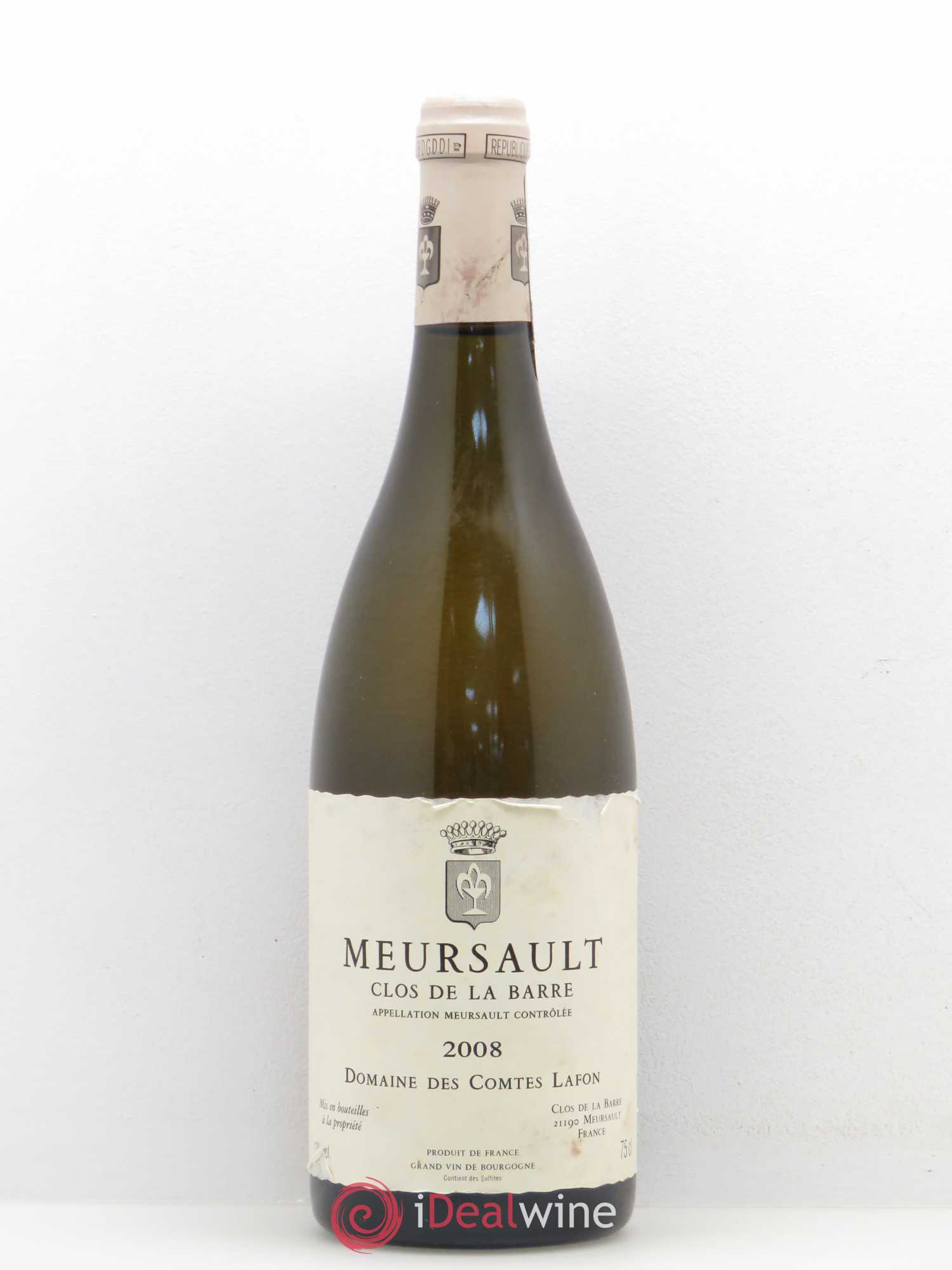 Meursault Clos de la Barre Comtes Lafon (Domaine des) 2008 - Lot de 1 bouteille - 0