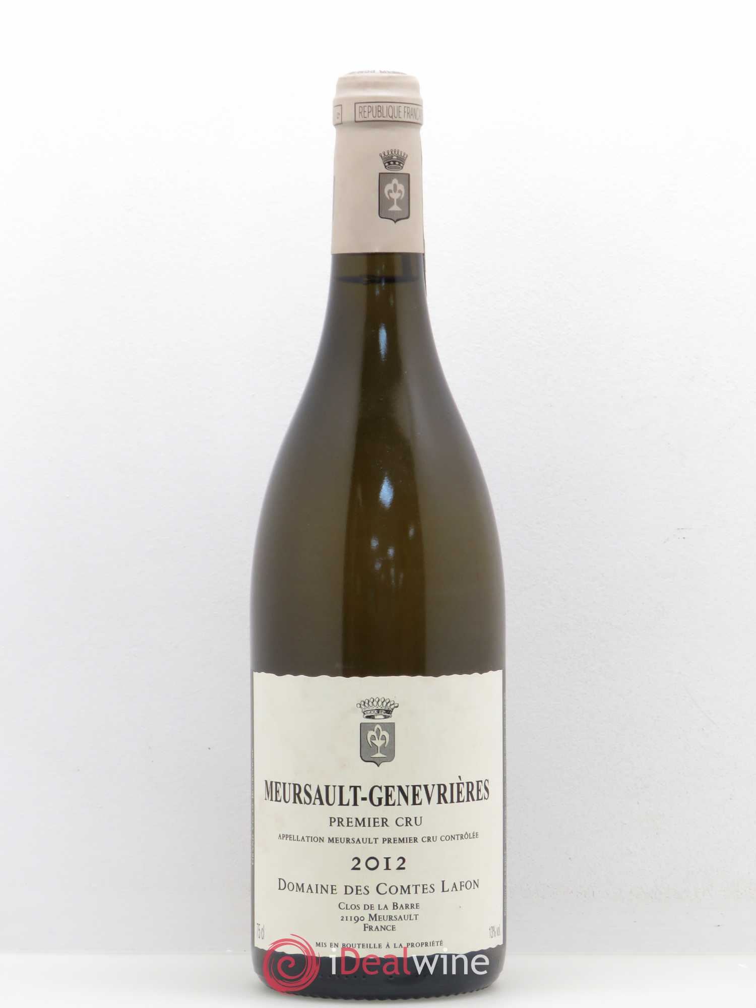 Meursault 1er Cru Genevrières Comtes Lafon (Domaine des) 2012 - Lot de 1 bouteille - 0