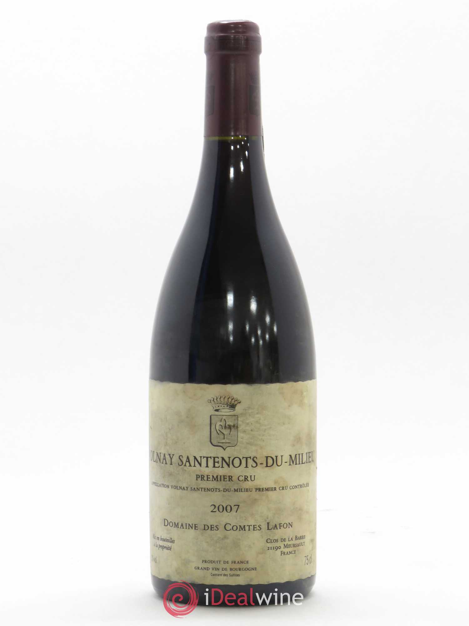 Volnay 1er Cru Santenots du Milieu Comtes Lafon (Domaine des) 2007 - Lot de 1 bouteille - 0