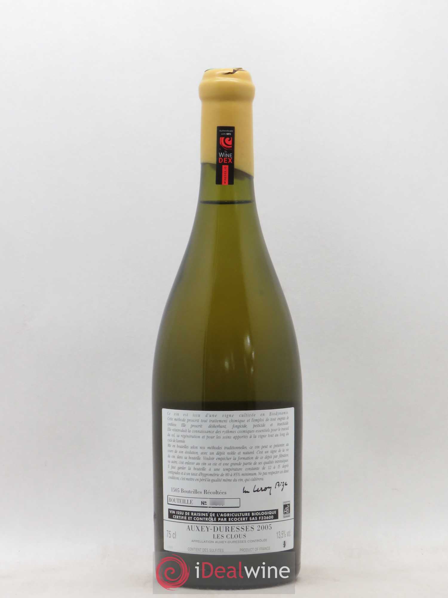 Auxey-Duresses Les Clous d'Auvenay (Domaine) 2005 - Lot de 1 bouteille - 1