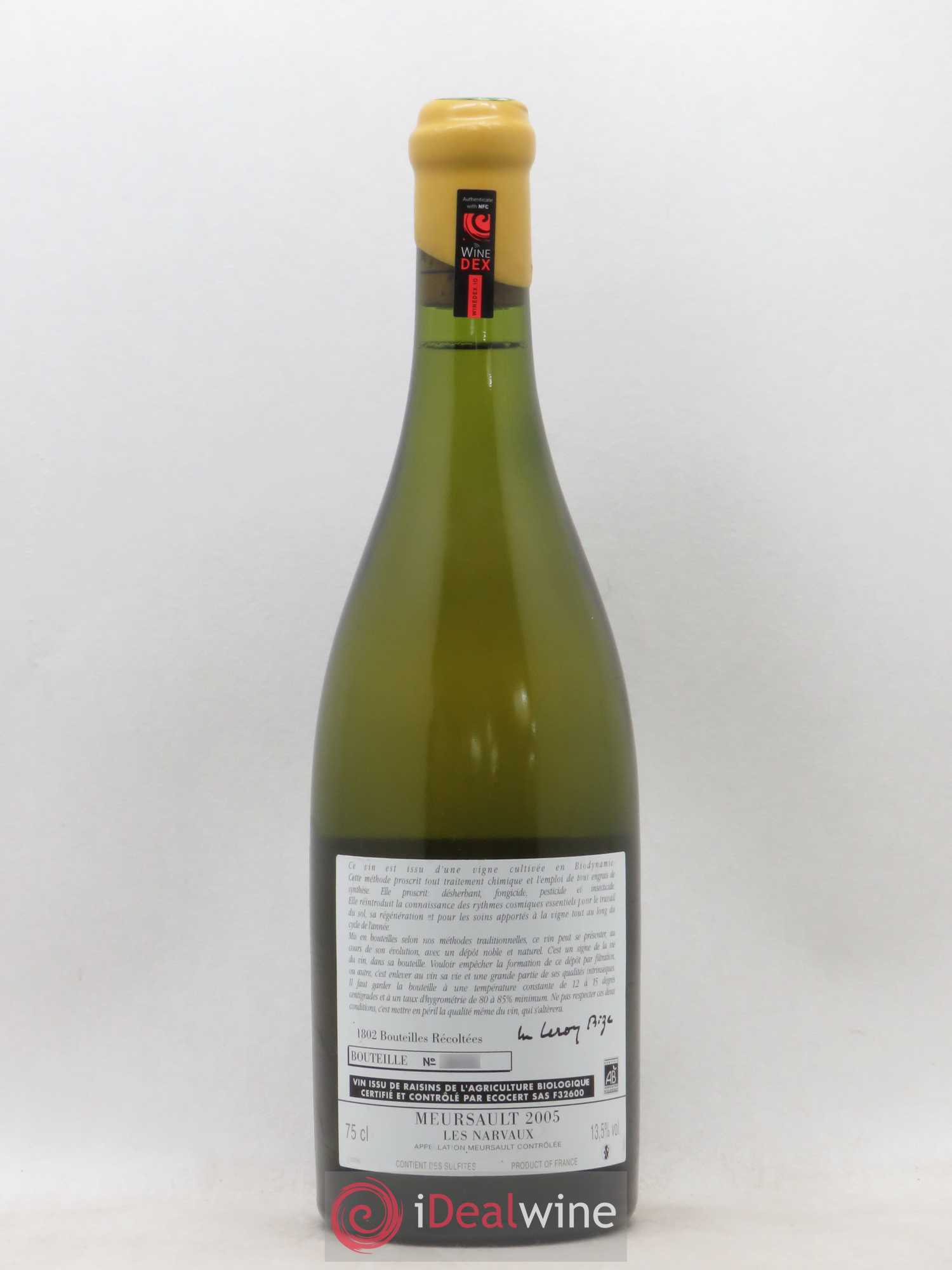 Meursault Les Narvaux d'Auvenay (Domaine) 2005 - Lot de 1 bouteille - 1