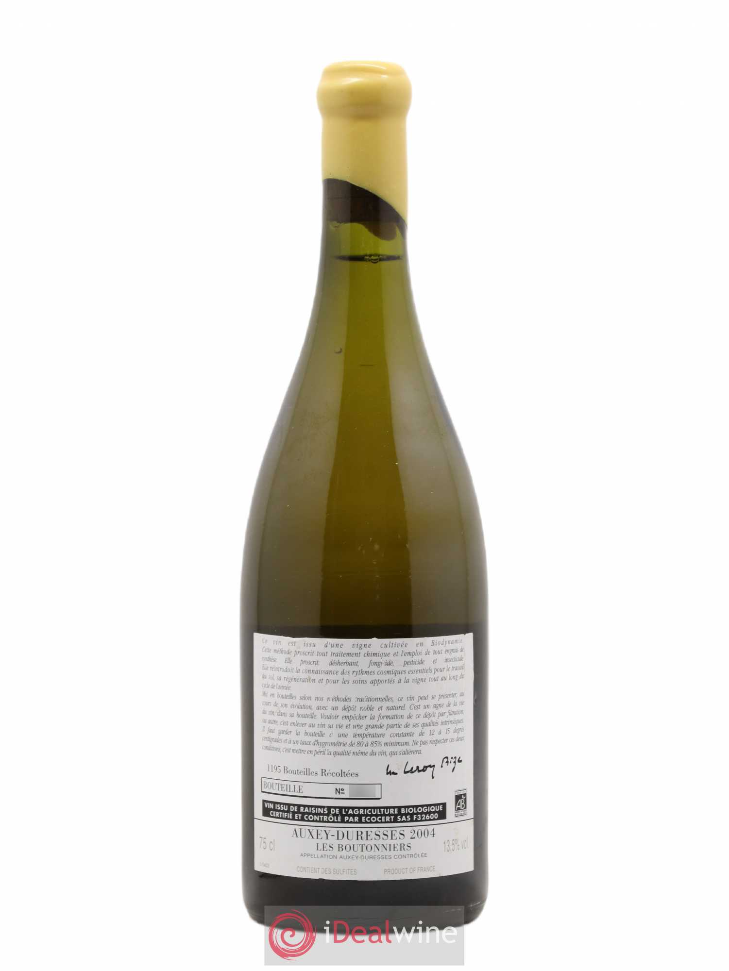 Auxey-Duresses Les Boutonniers d'Auvenay (Domaine) 2004 - Lot de 1 bouteille - 1