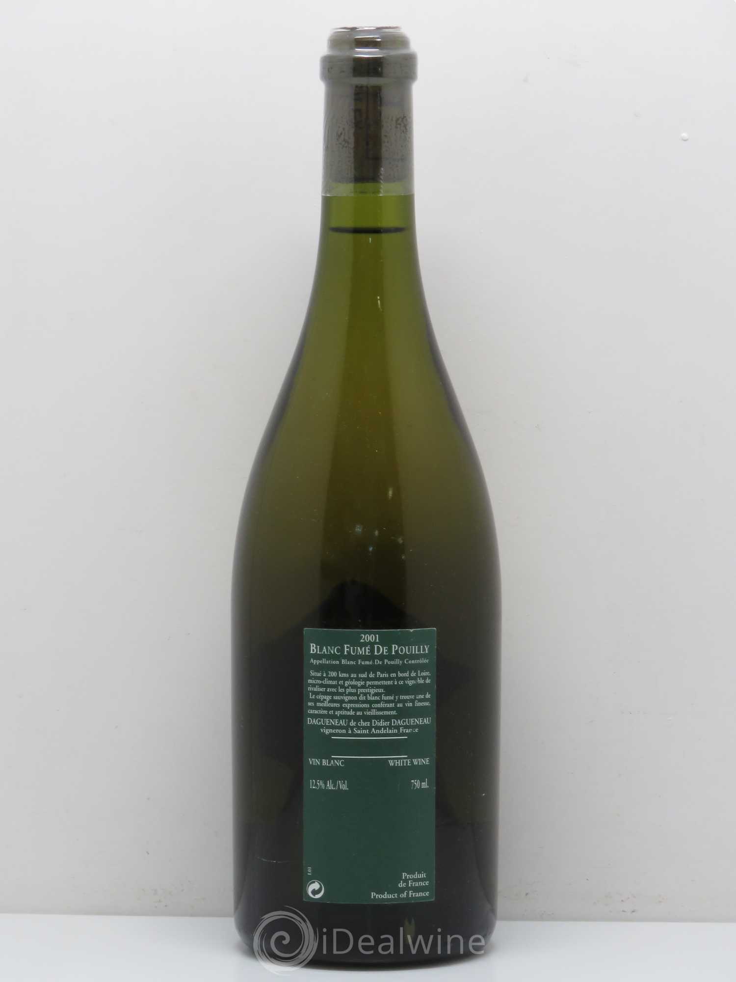 Vin de France (anciennement Pouilly-Fumé) Silex Dagueneau (Domaine Didier - Louis-Benjamin) 2001 - Lot de 1 bouteille - 1