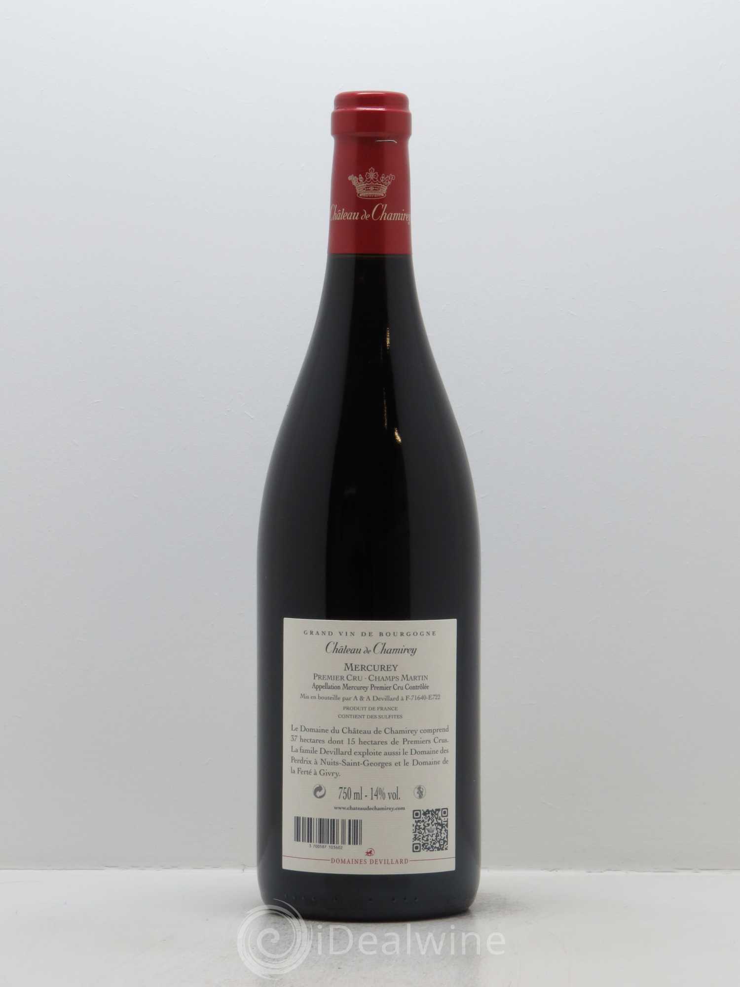 Mercurey 1er Cru Champs Martin Château de Chamirey 2015 - Lot de 1 bouteille - 1