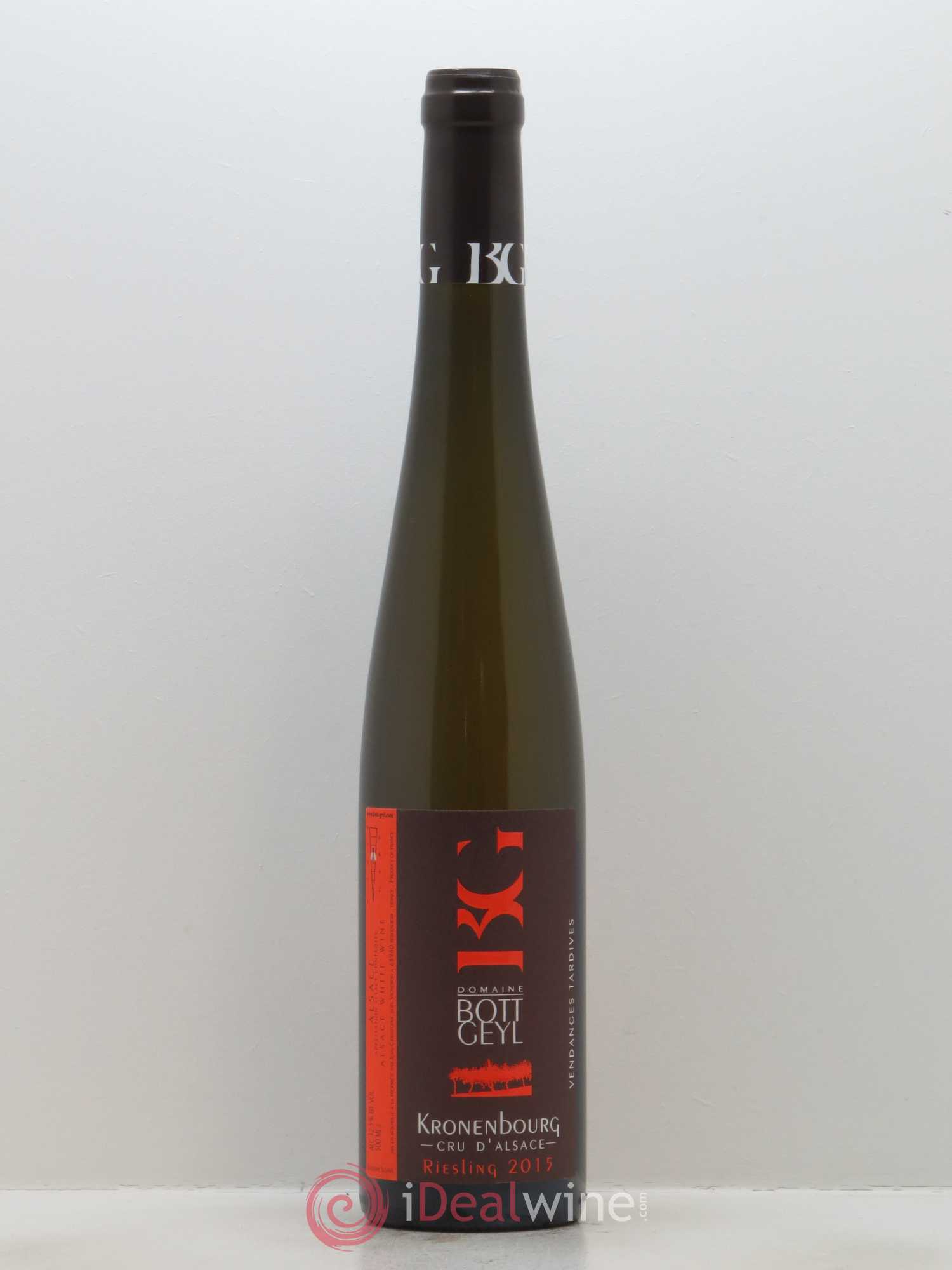 Alsace Riesling Grand Cru Kronenbourg Vendanges Tardives Bott-Geyl (Domaine) (50cl) 2015 - Lotto di 1 bottiglia - 0