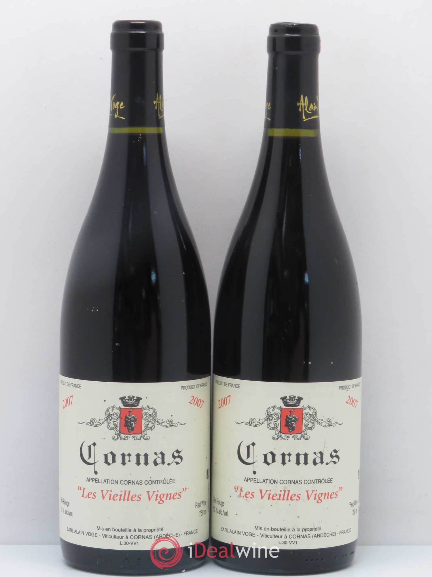 Cornas Les Vieilles Vignes Alain Voge (Domaine) 2007 - Lot de 2 bouteilles - 0
