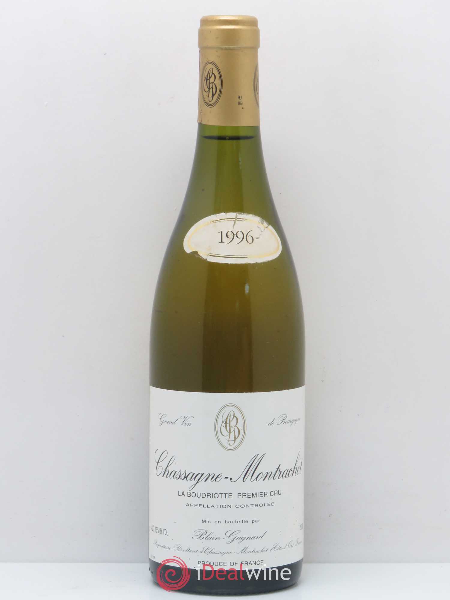 Chassagne-Montrachet 1er Cru La Boudriotte Blain Gagnard 1996 - Posten von 1 Flasche - 0