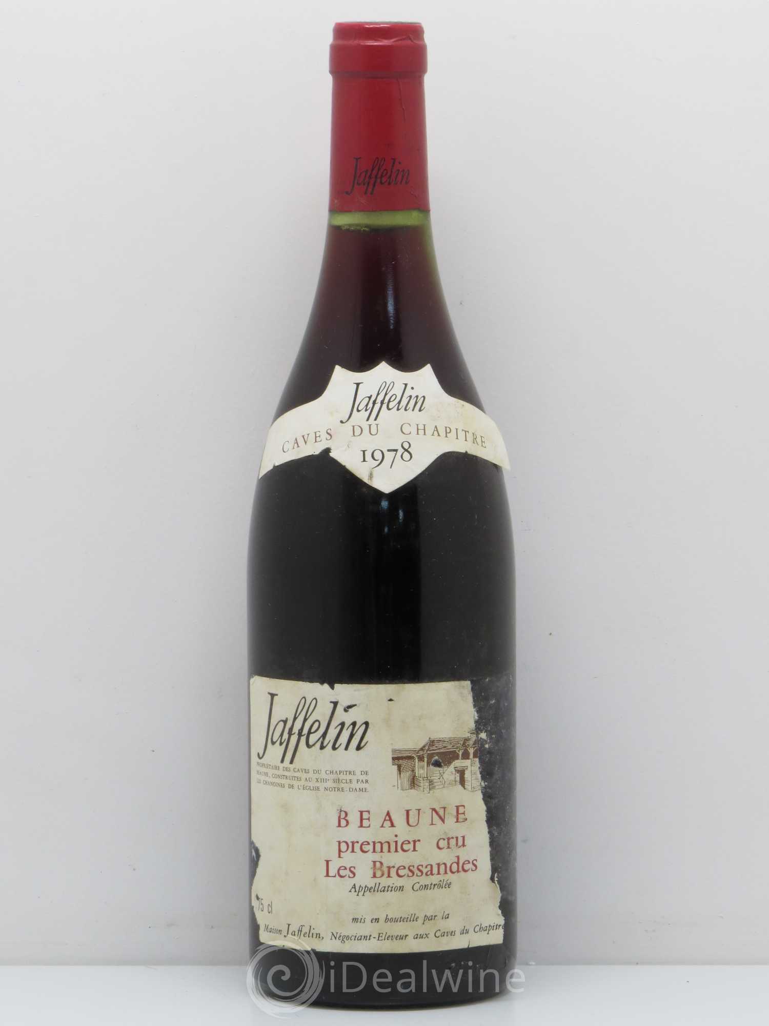 Beaune 1er Cru Les Bressandes Domaine Jaffelin 1978 - Posten von 1 Flasche - 0