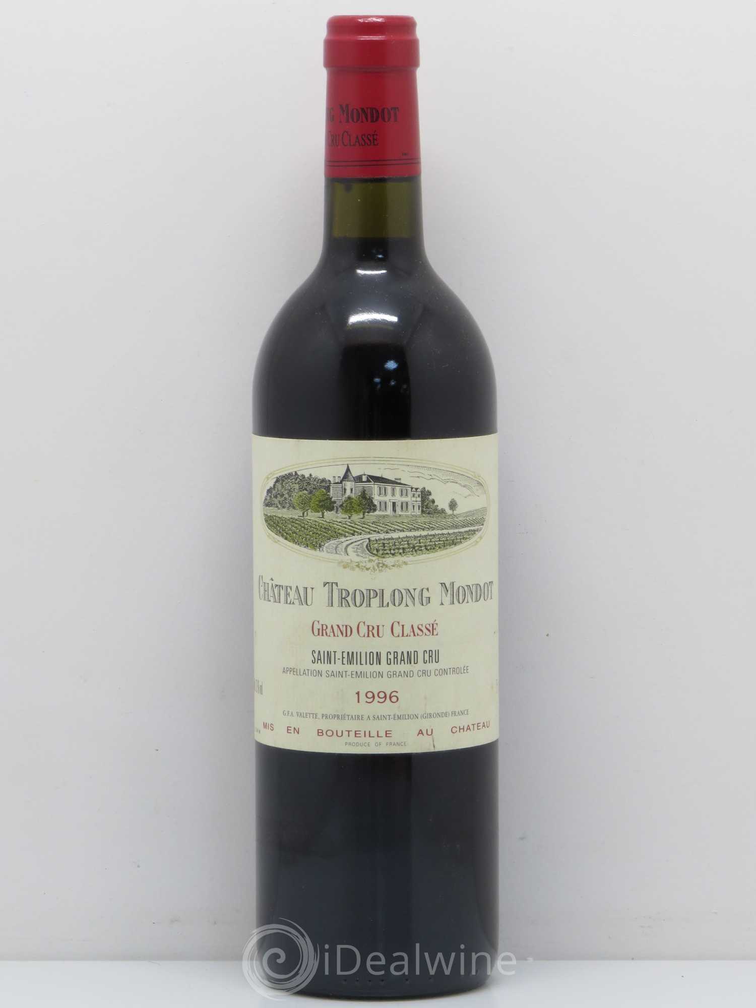 Château Troplong Mondot 1er Grand Cru Classé B 1996 - Lot de 1 bouteille - 0