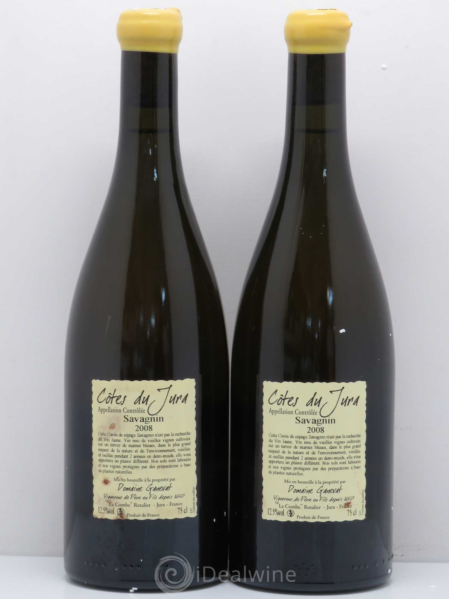 Côtes du Jura Les Chalasses Marnes Bleues Jean-François Ganevat (Domaine) 2008 - Lot de 2 bouteilles - 1